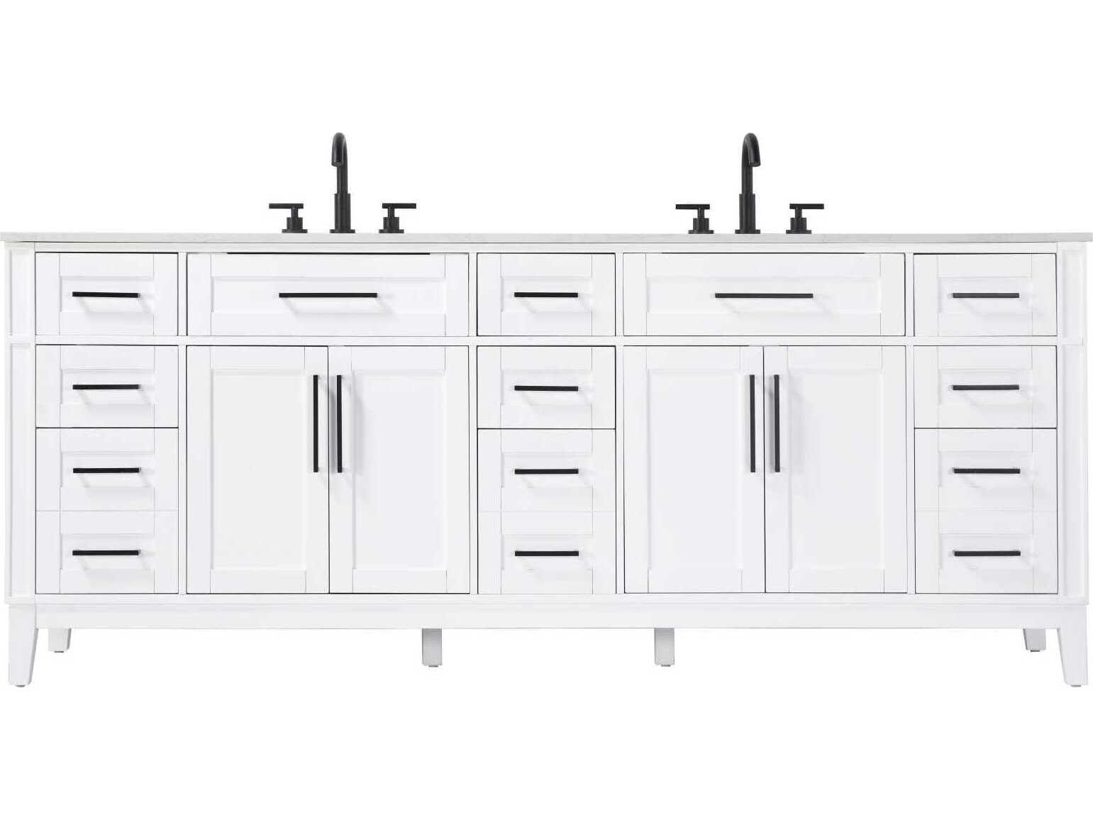Elegant Lighting Virginia 84" White Vanity