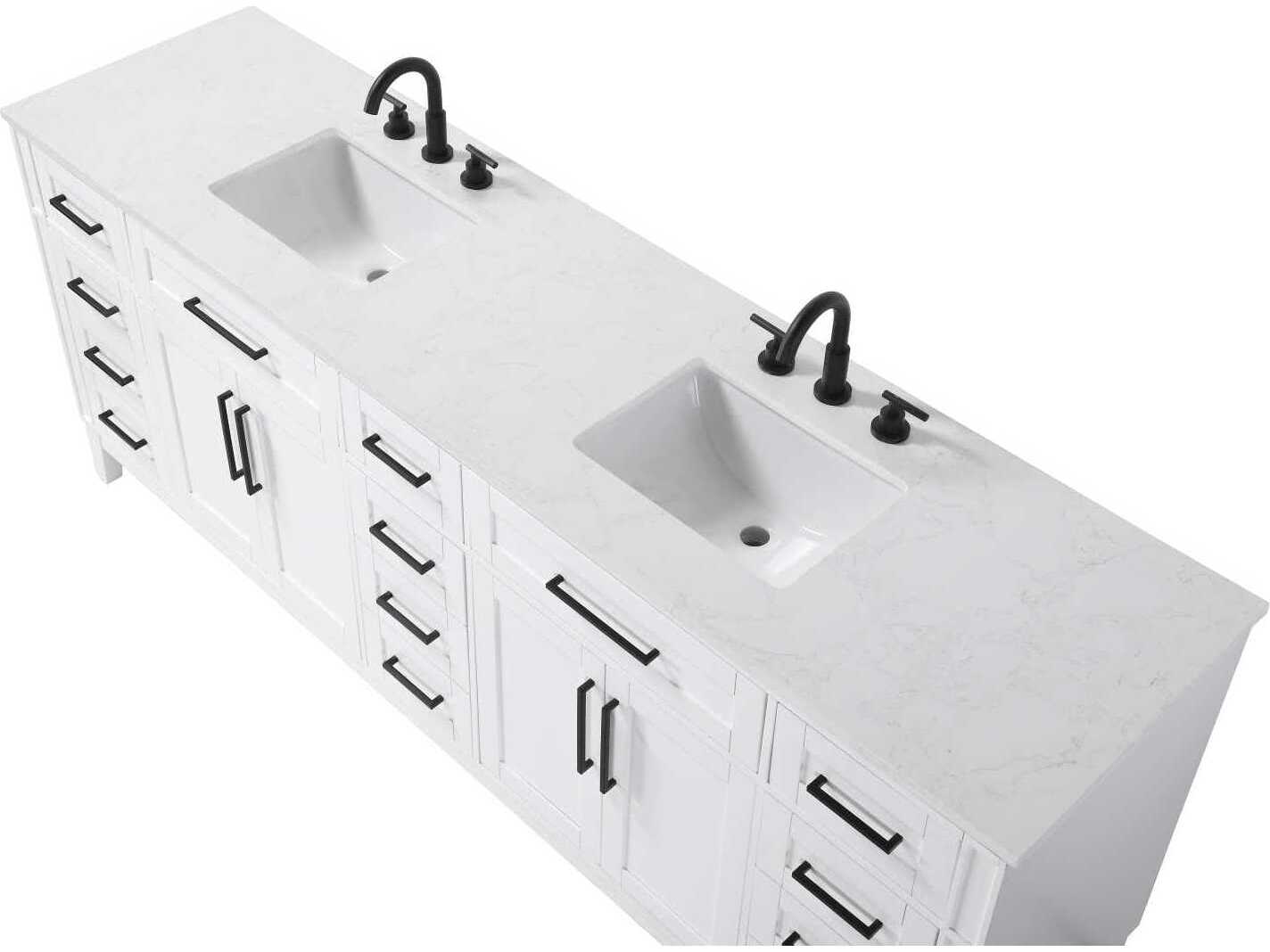 Elegant Lighting Virginia 84" White Vanity