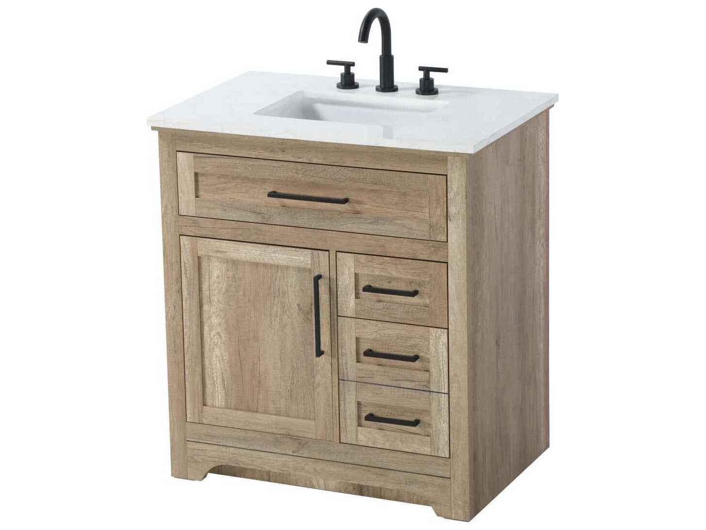 Elegant Lighting Remington 32" Natural Oak Vanity
