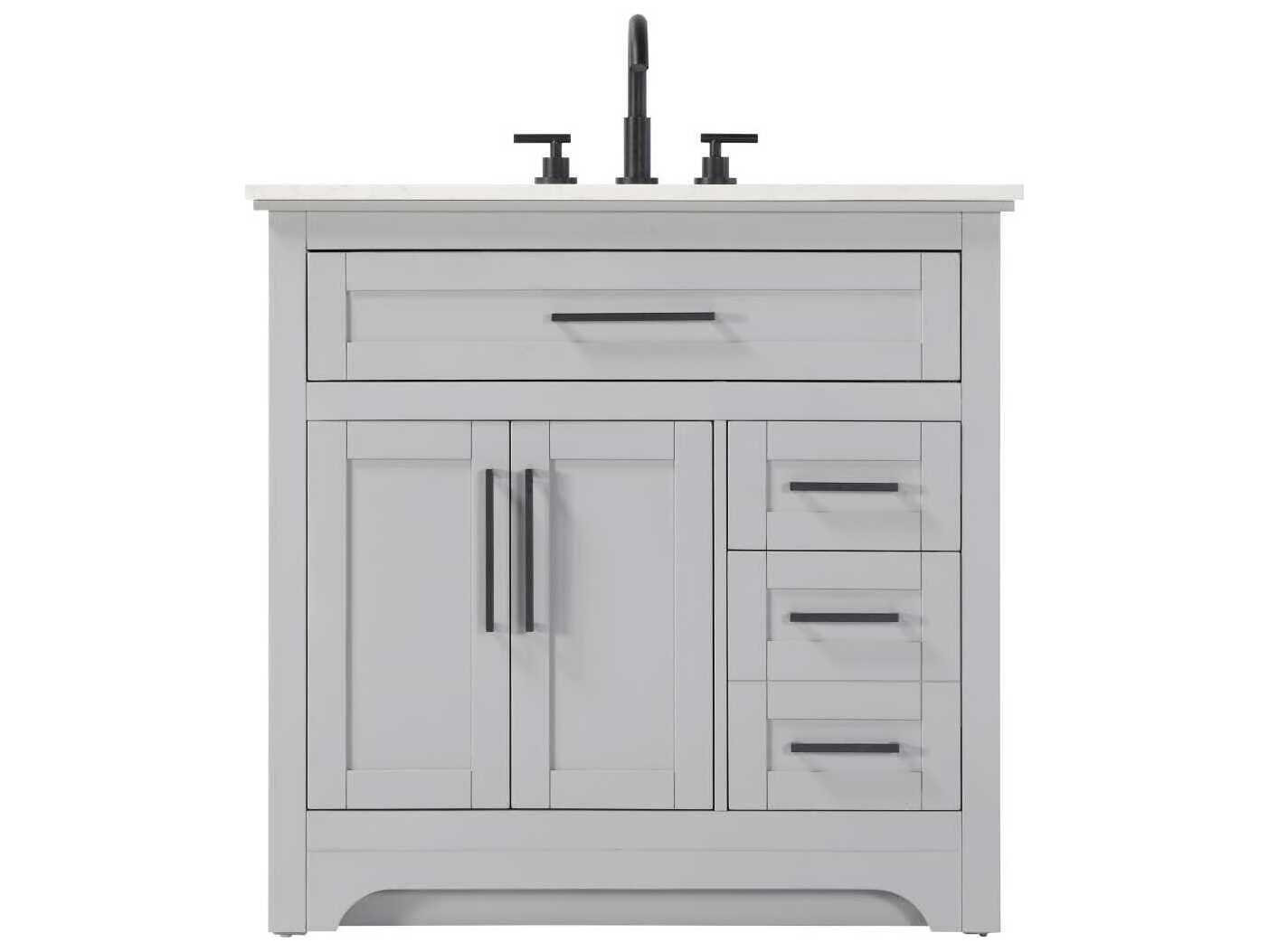Elegant Lighting Remington 36" Grey Vanity