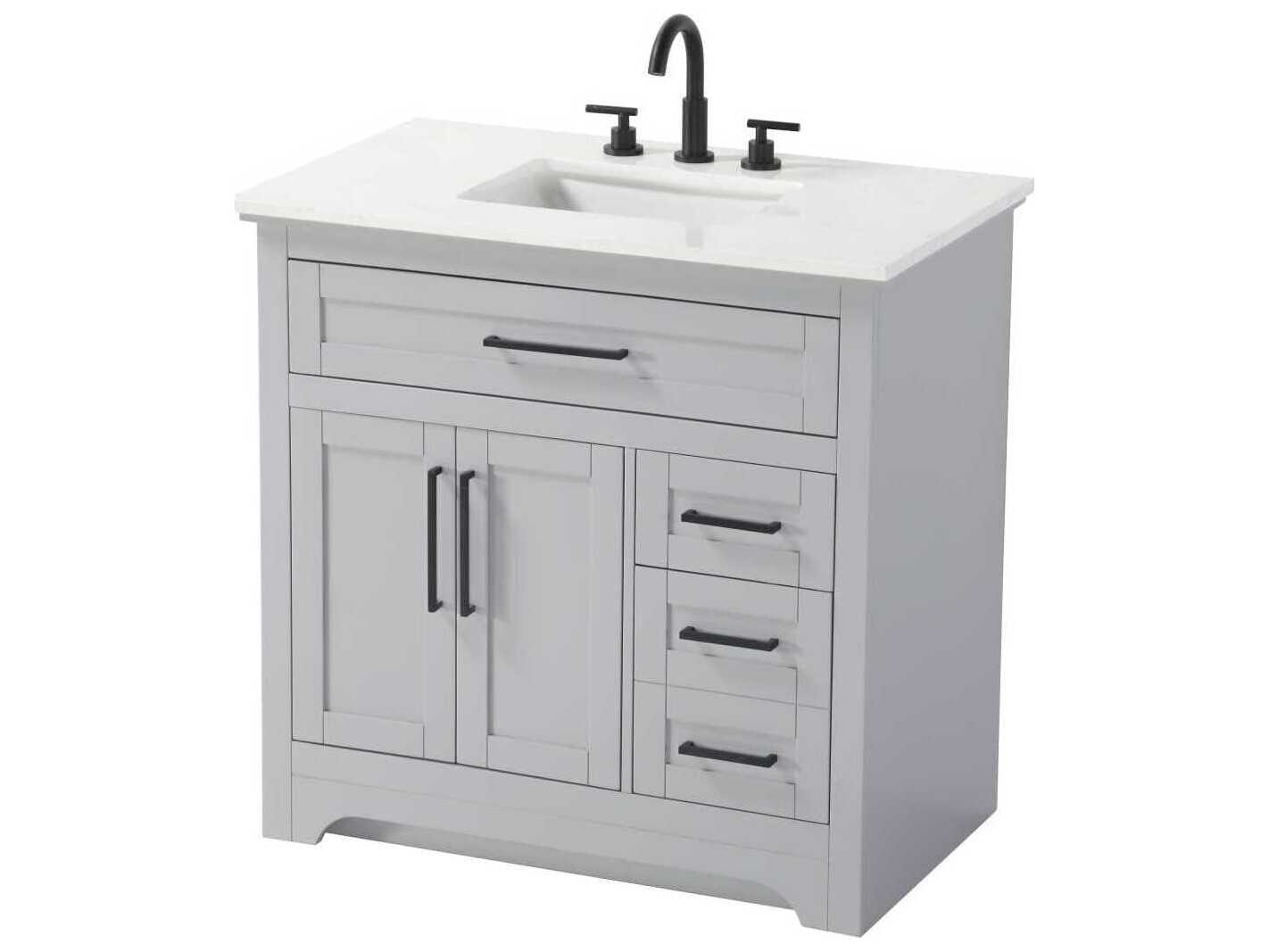 Elegant Lighting Remington 36" Grey Vanity