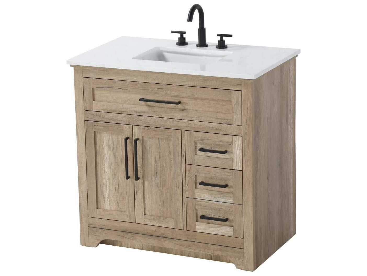 Elegant Lighting Remington 36" Natural Oak Vanity