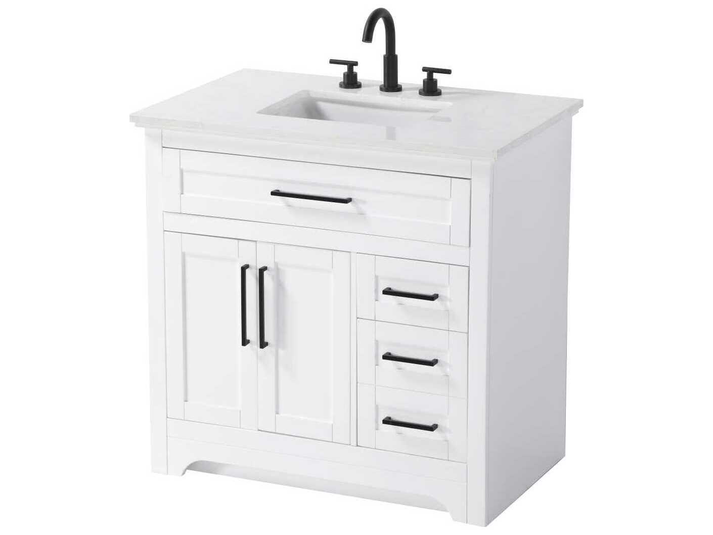Elegant Lighting Remington 36" White Vanity