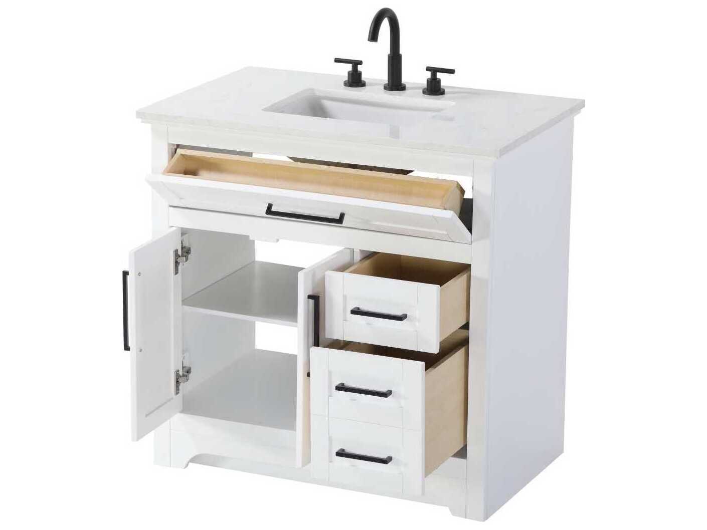 Elegant Lighting Remington 36" White Vanity