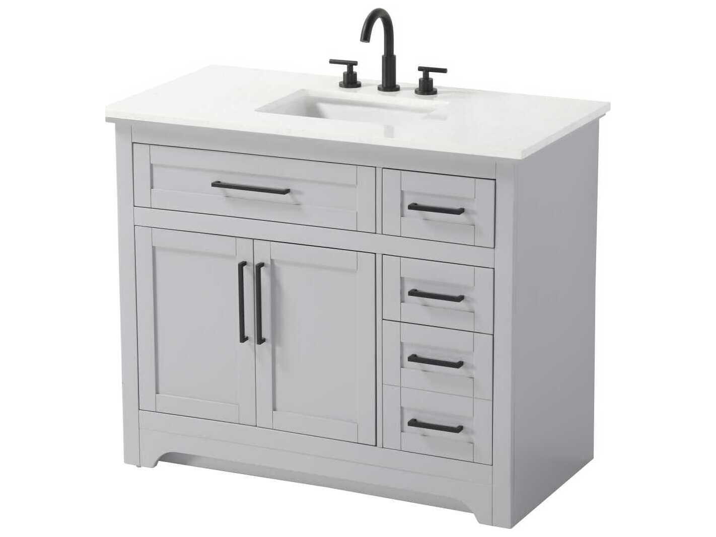 Elegant Lighting Remington 42" Grey Vanity