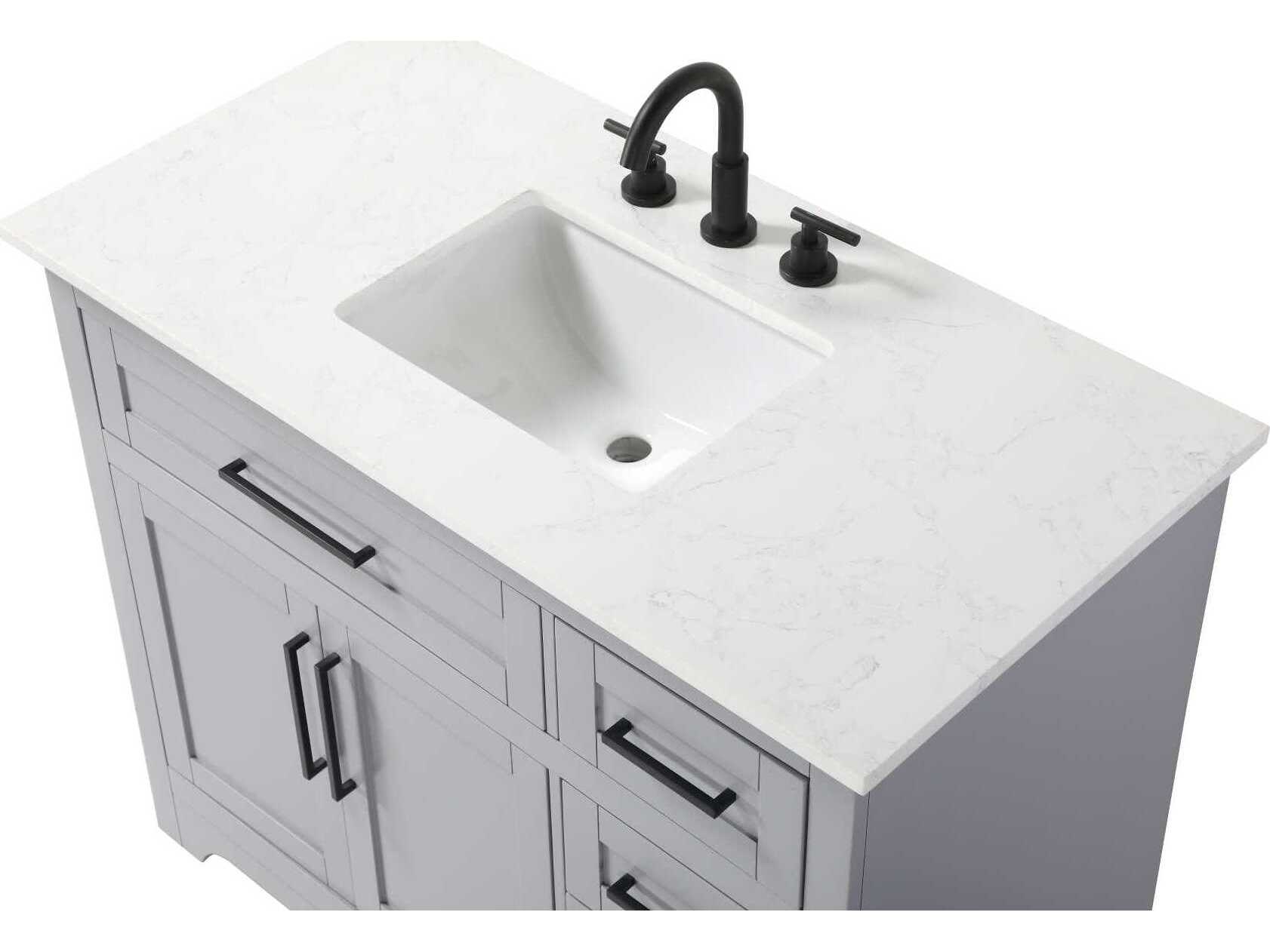 Elegant Lighting Remington 42" Grey Vanity