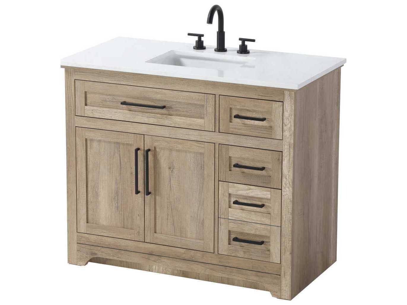 Elegant Lighting Remington 42" Natural Oak Vanity