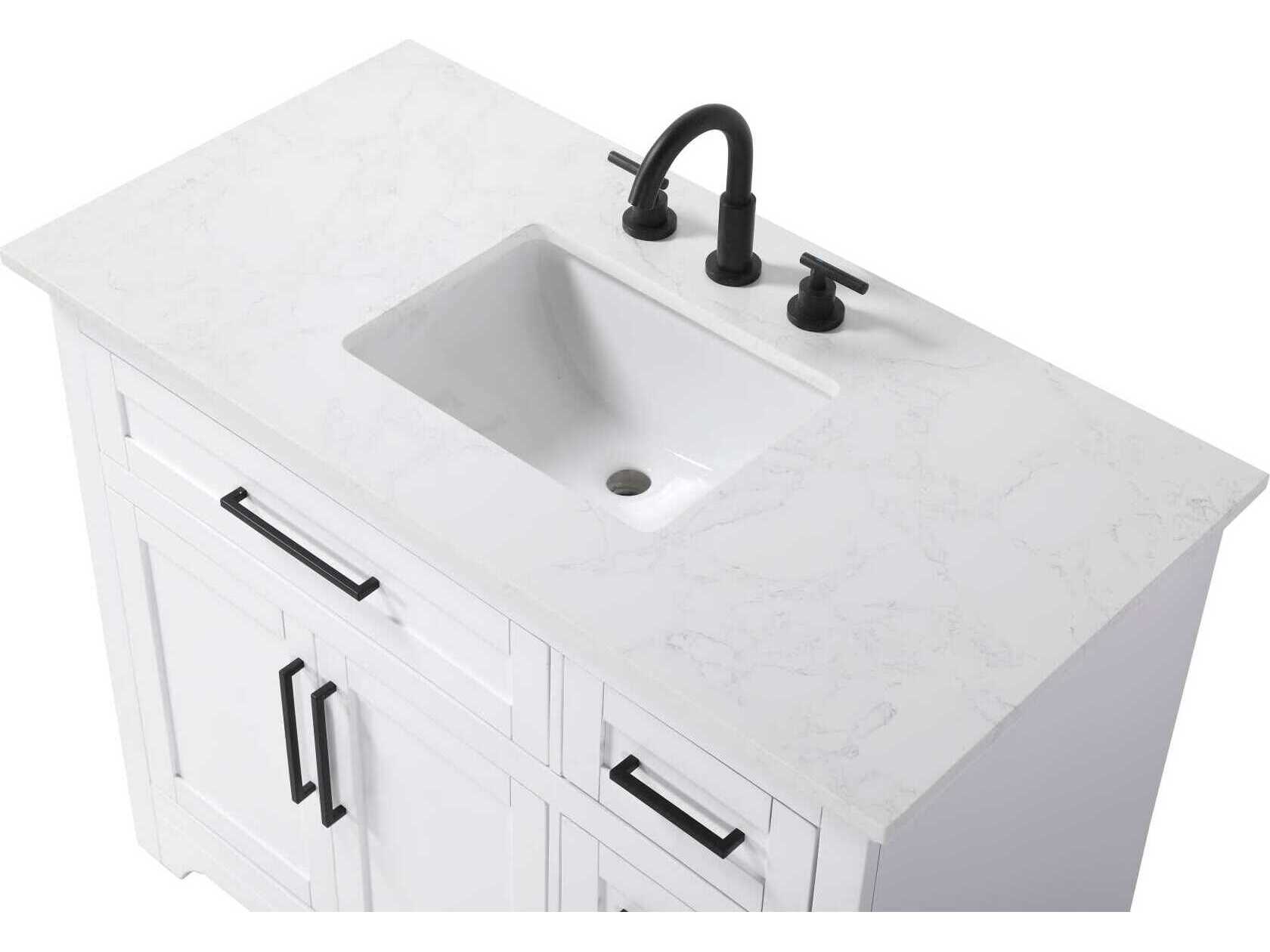 Elegant Lighting Remington 42" White Vanity