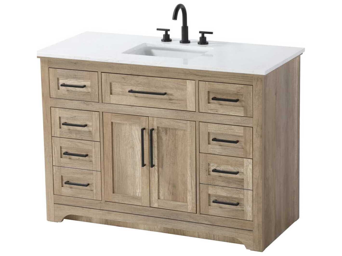 Elegant Lighting Remington 48" Natural Oak Vanity