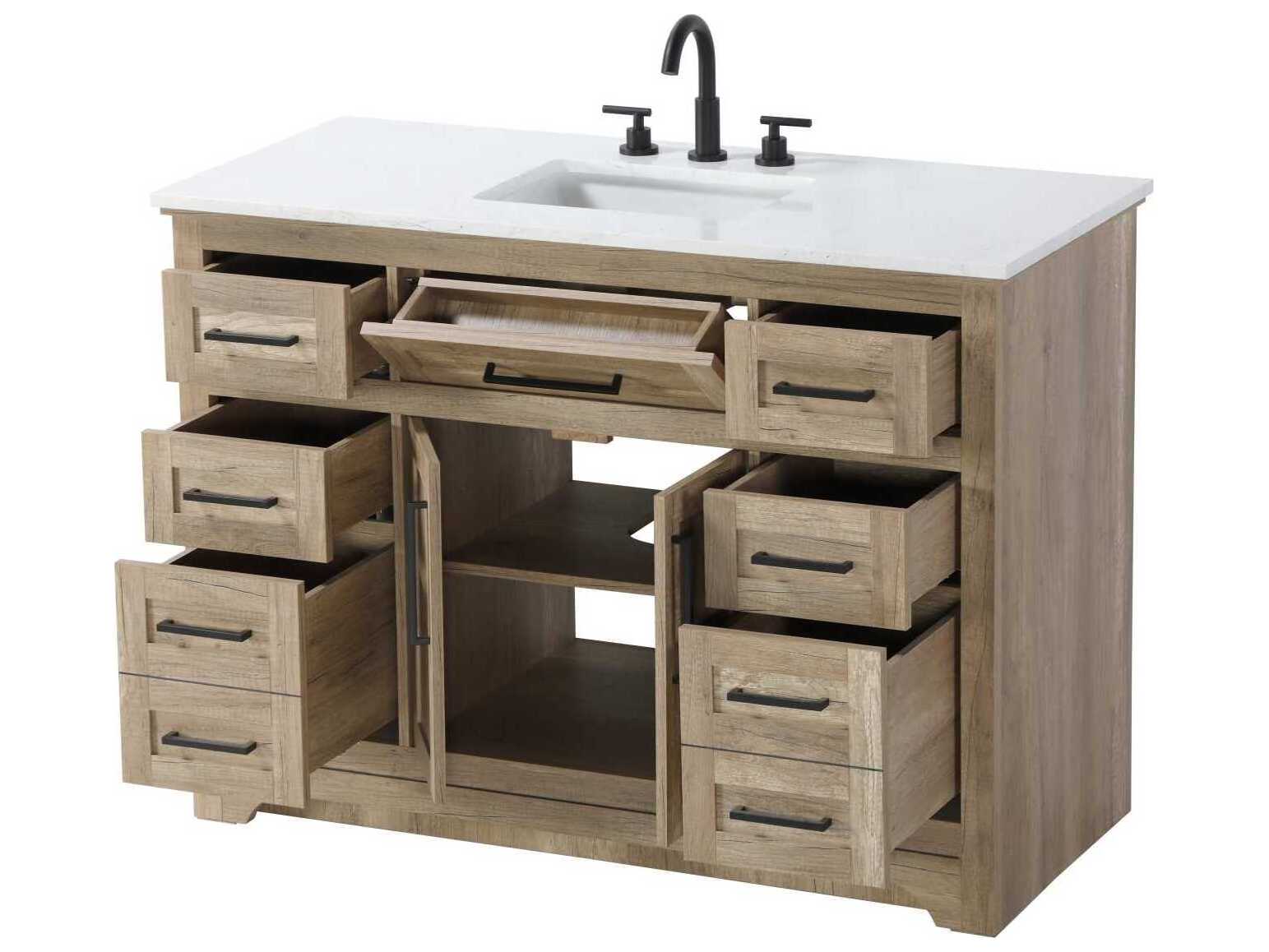 Elegant Lighting Remington 48" Natural Oak Vanity