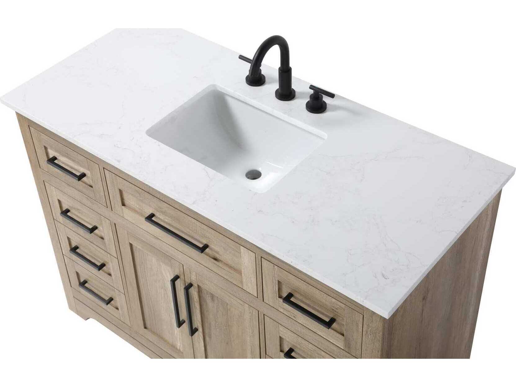 Elegant Lighting Remington 48" Natural Oak Vanity