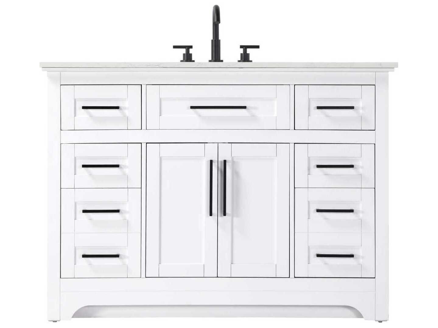 Elegant Lighting Remington 48" White Vanity