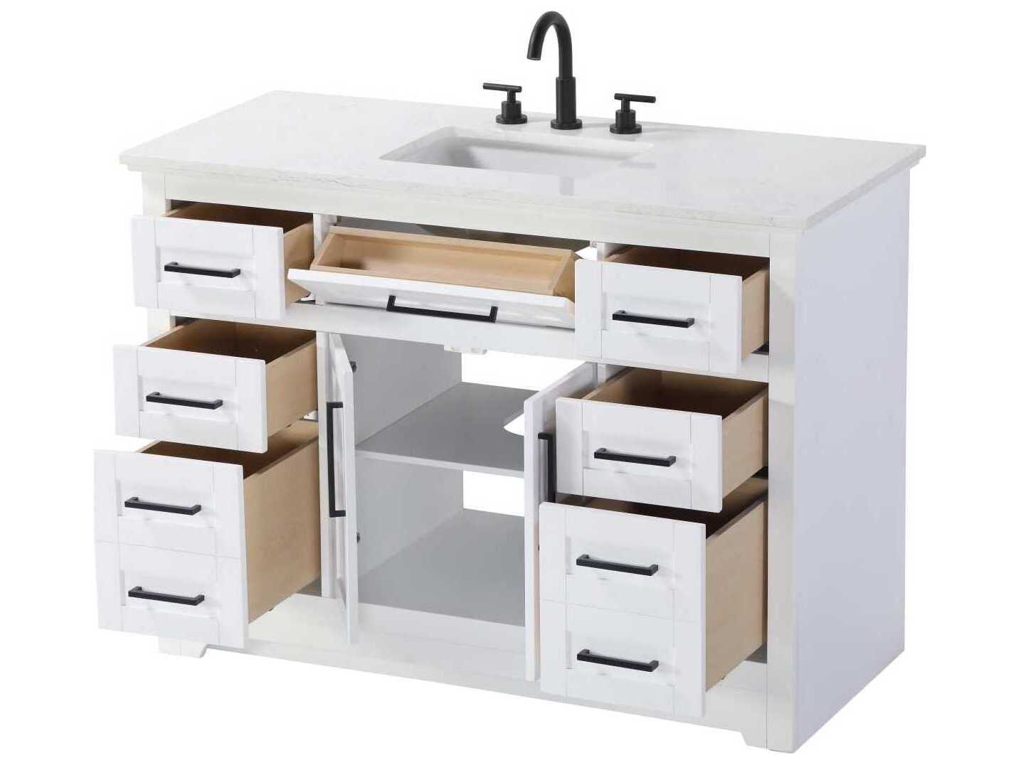 Elegant Lighting Remington 48" White Vanity