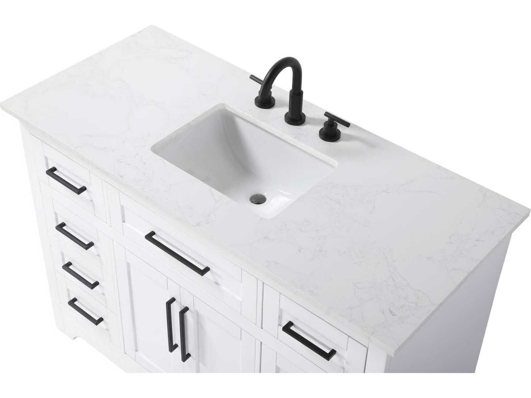 Elegant Lighting Remington 48" White Vanity