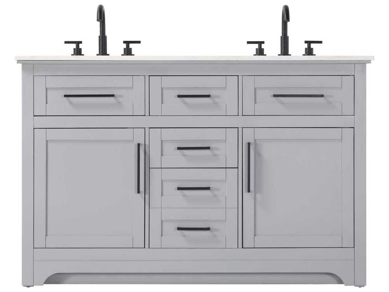 Elegant Lighting Remington 54" Grey Vanity