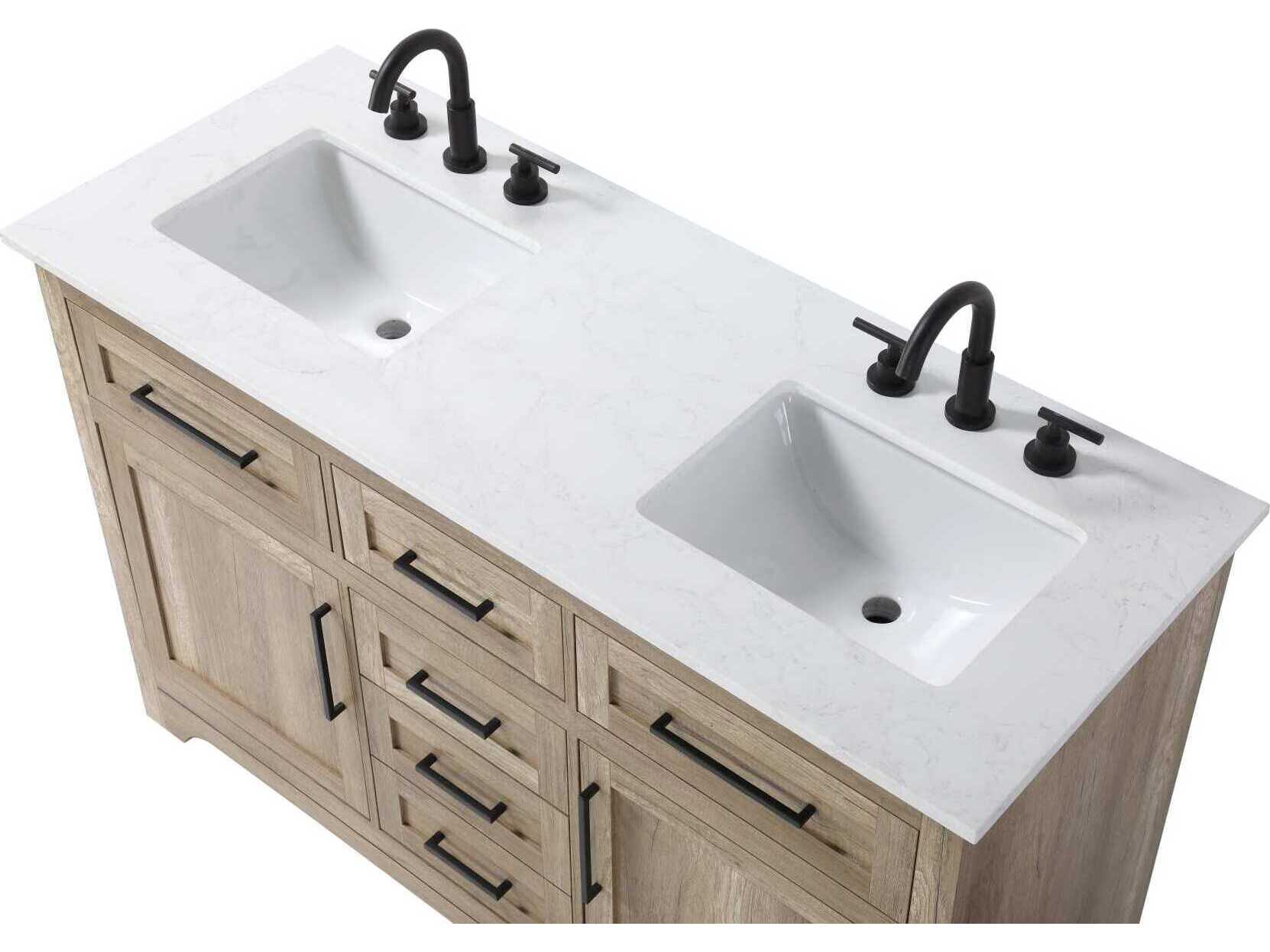 Elegant Lighting Remington 54" Natural Oak Vanity