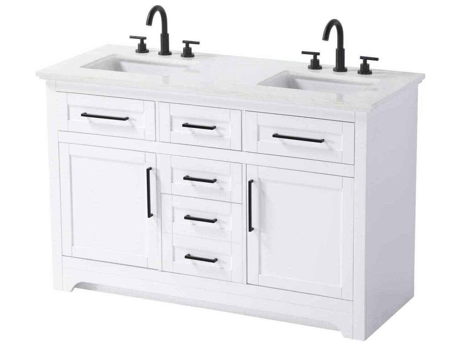 Elegant Lighting Remington 54" White Vanity