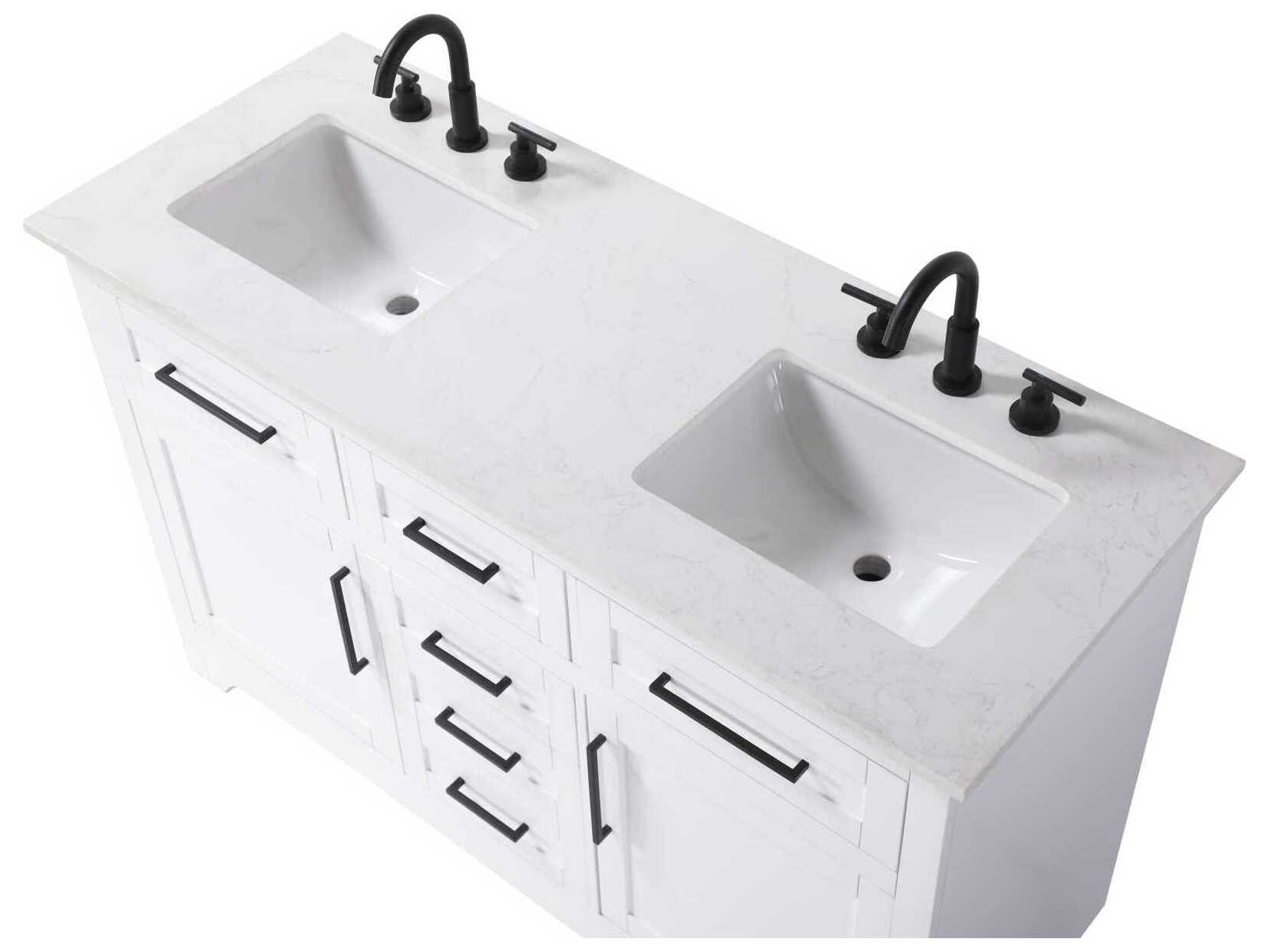 Elegant Lighting Remington 54" White Vanity