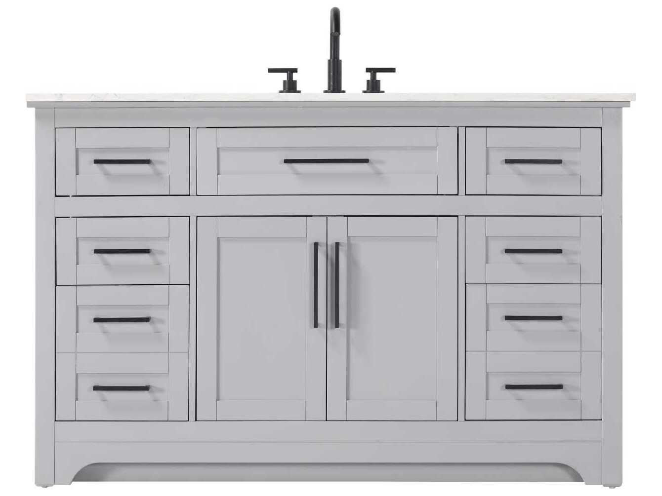 Elegant Lighting Remington 54" Grey Vanity