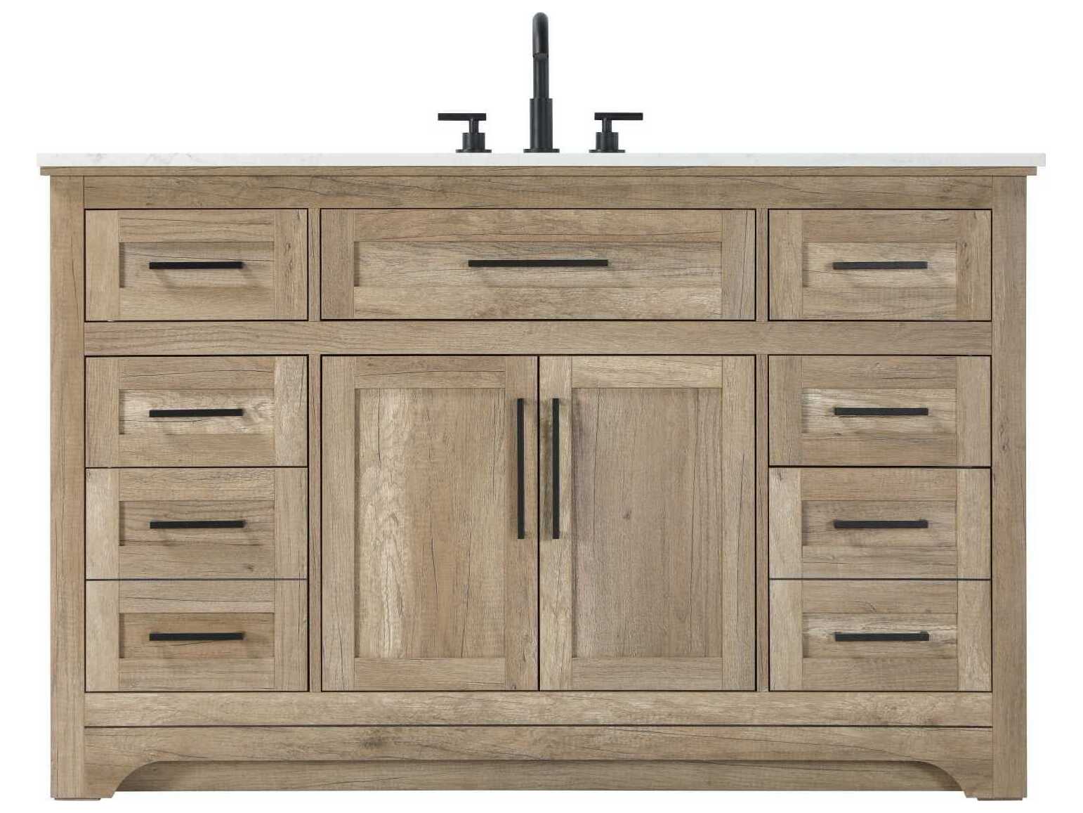 Elegant Lighting Remington 54" Natural Oak Vanity