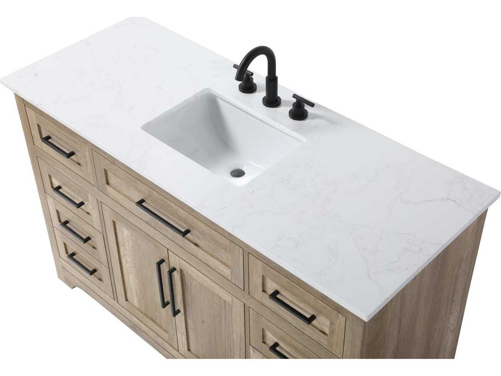 Elegant Lighting Remington 54" Natural Oak Vanity