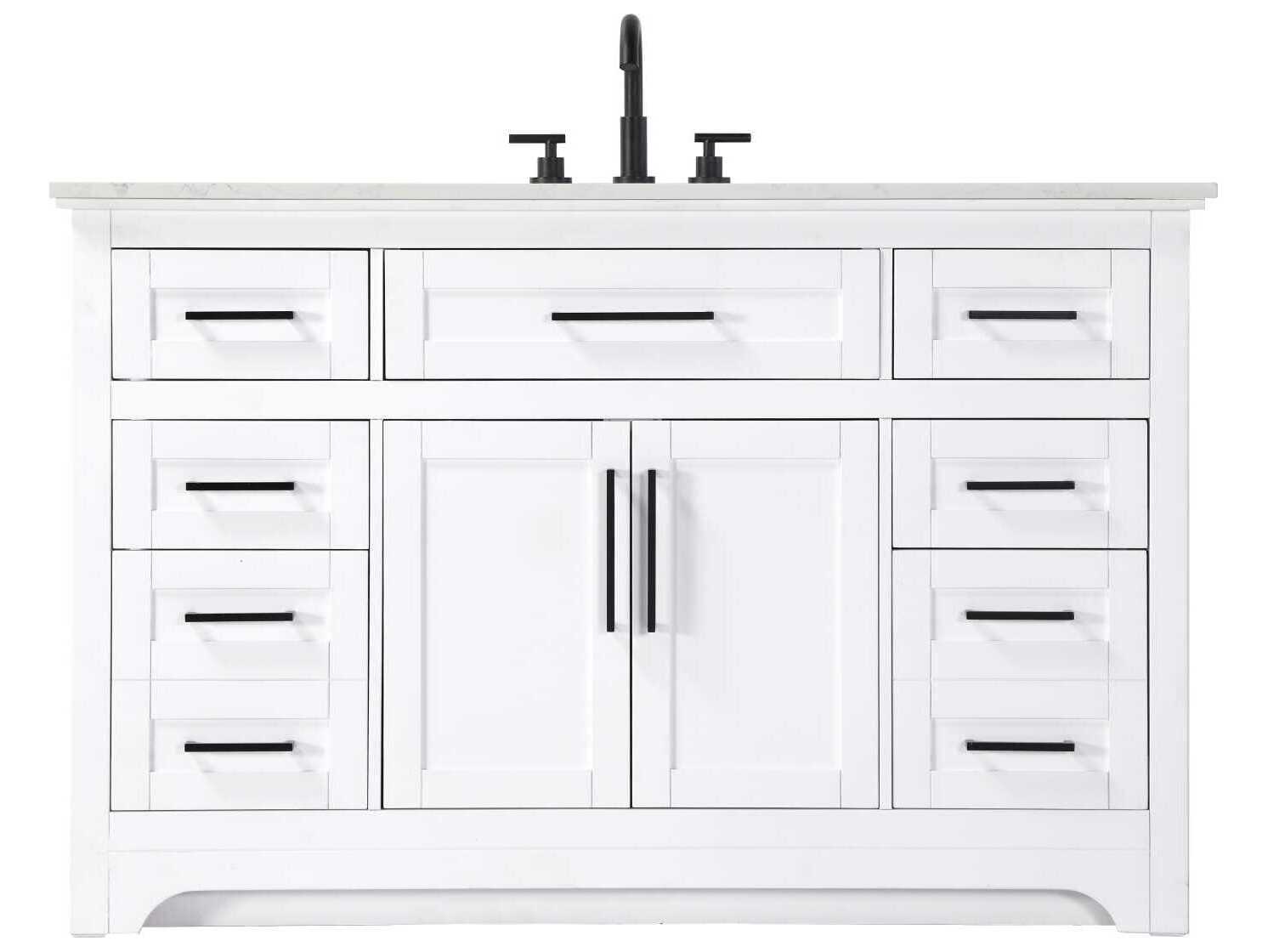 Elegant Lighting Remington 54" White Vanity