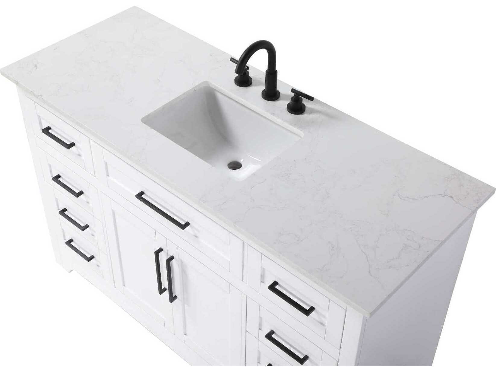 Elegant Lighting Remington 54" White Vanity