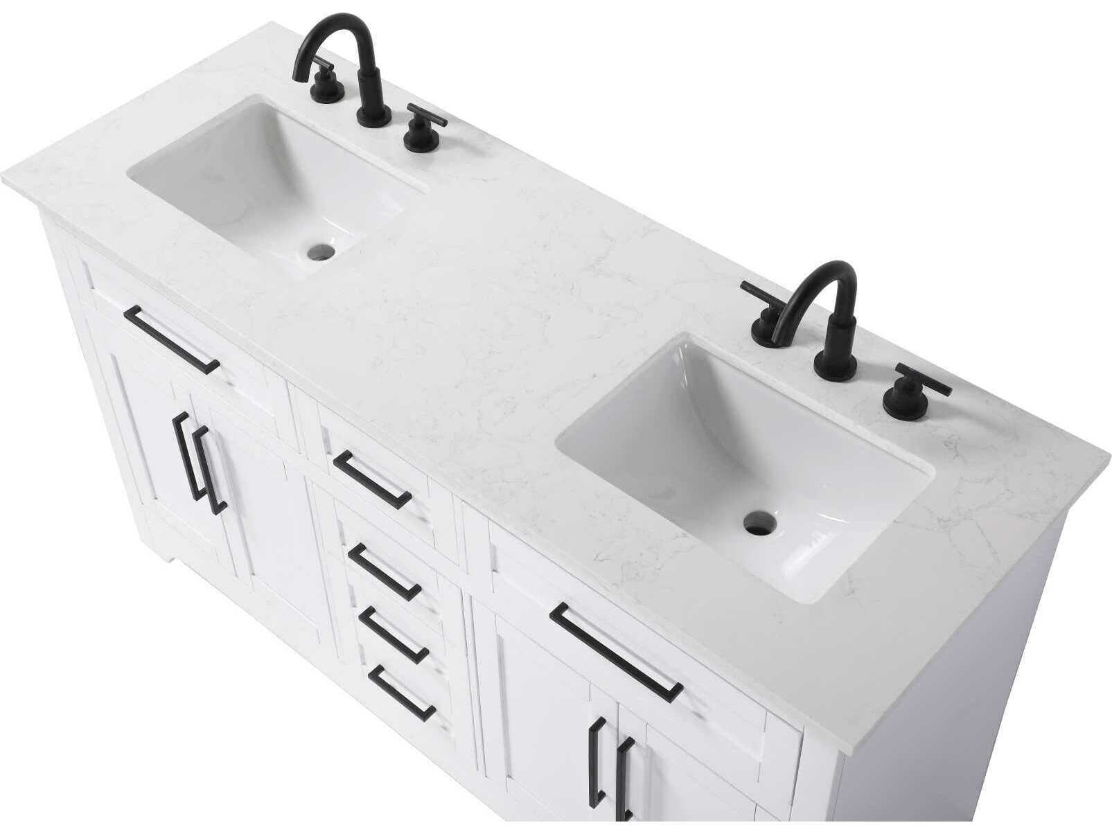 Elegant Lighting Remington 60" White Vanity