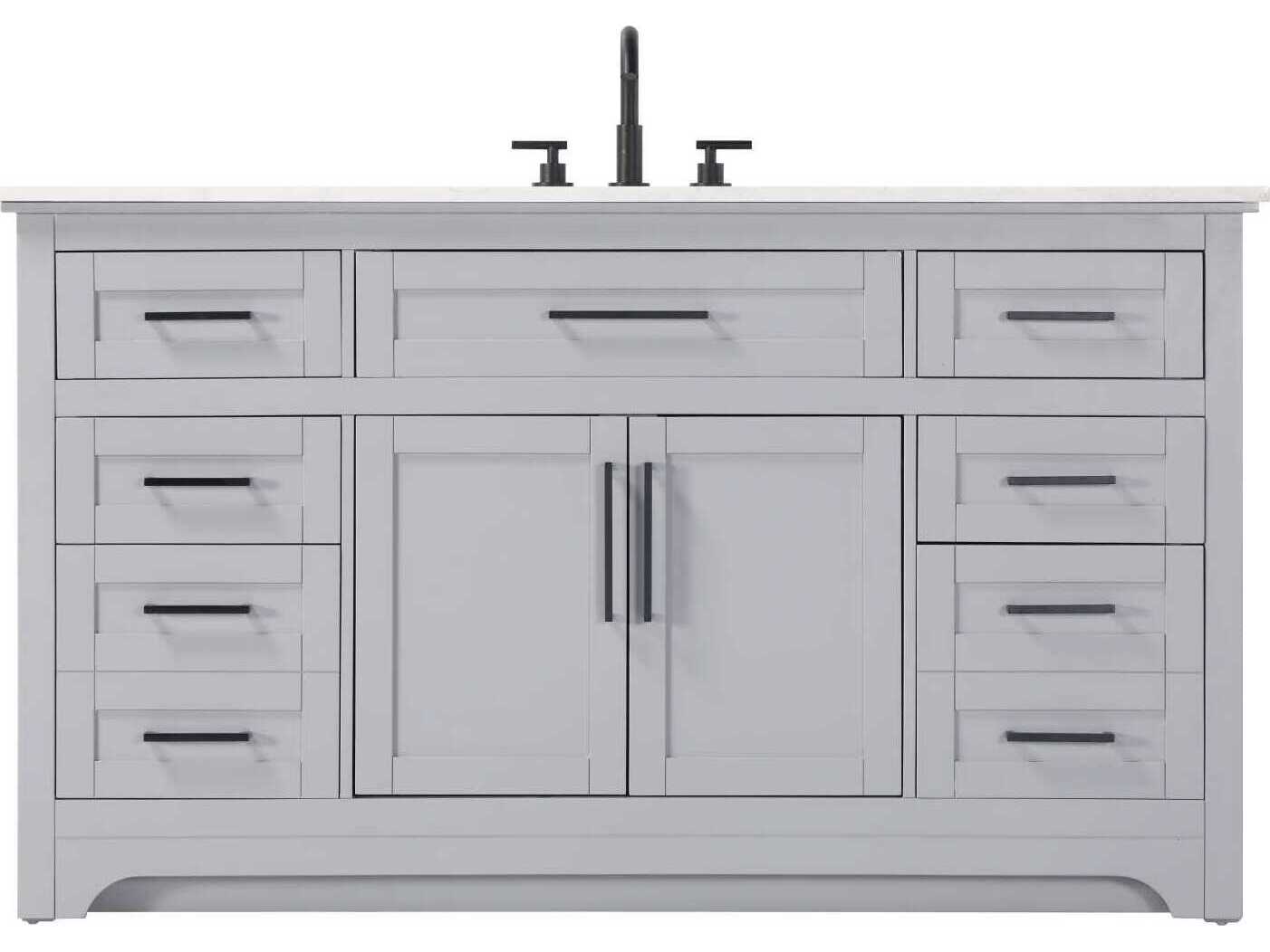 Elegant Lighting Remington 60" Grey Vanity