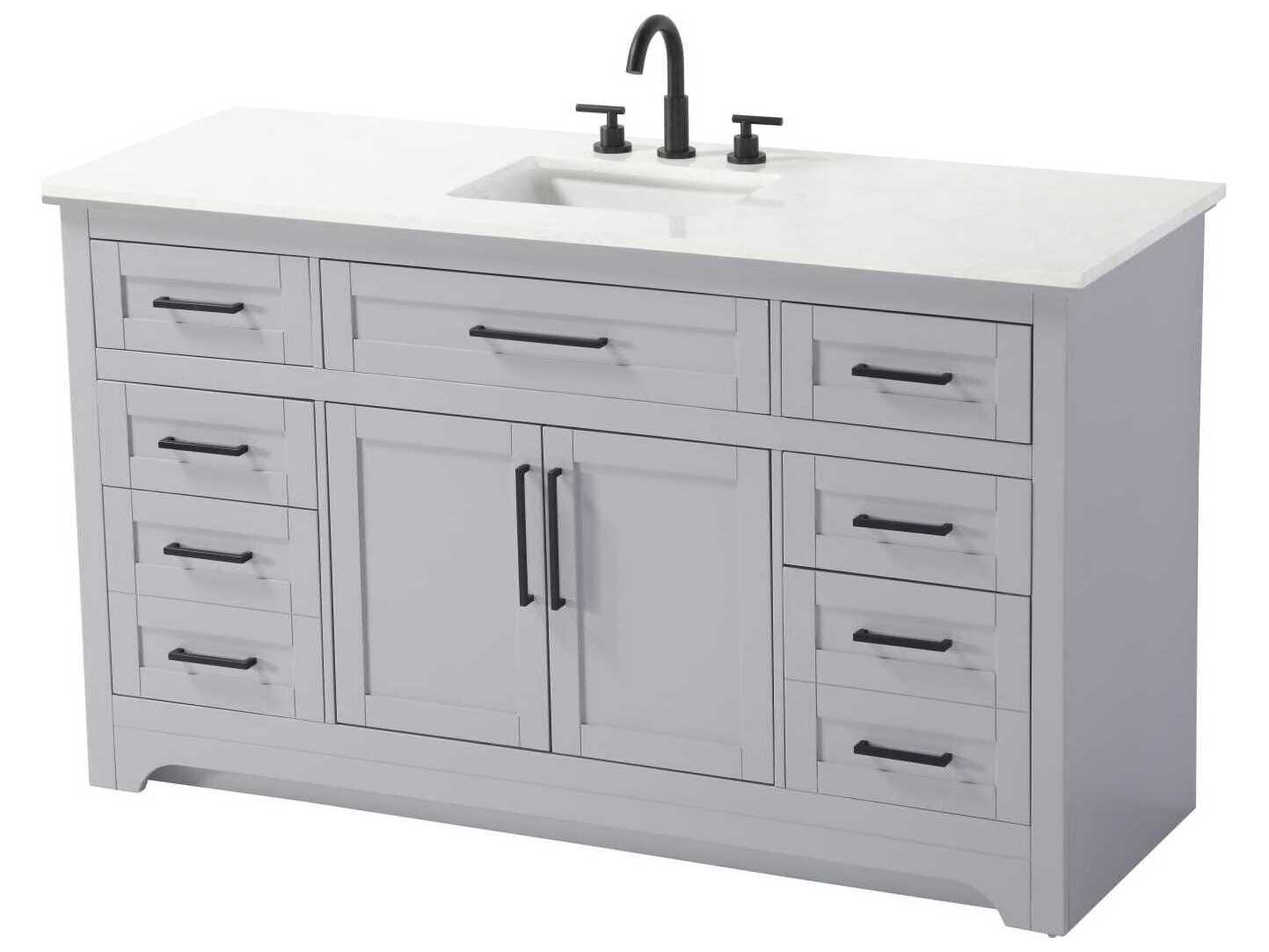 Elegant Lighting Remington 60" Grey Vanity