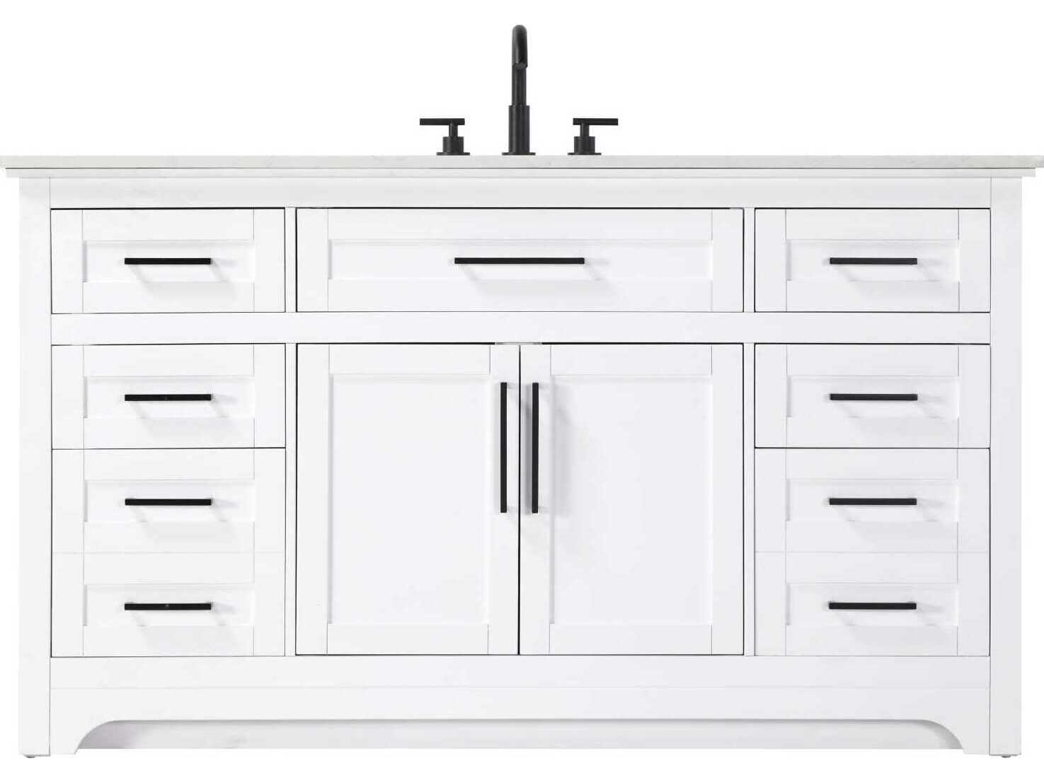 Elegant Lighting Remington 60" White Vanity