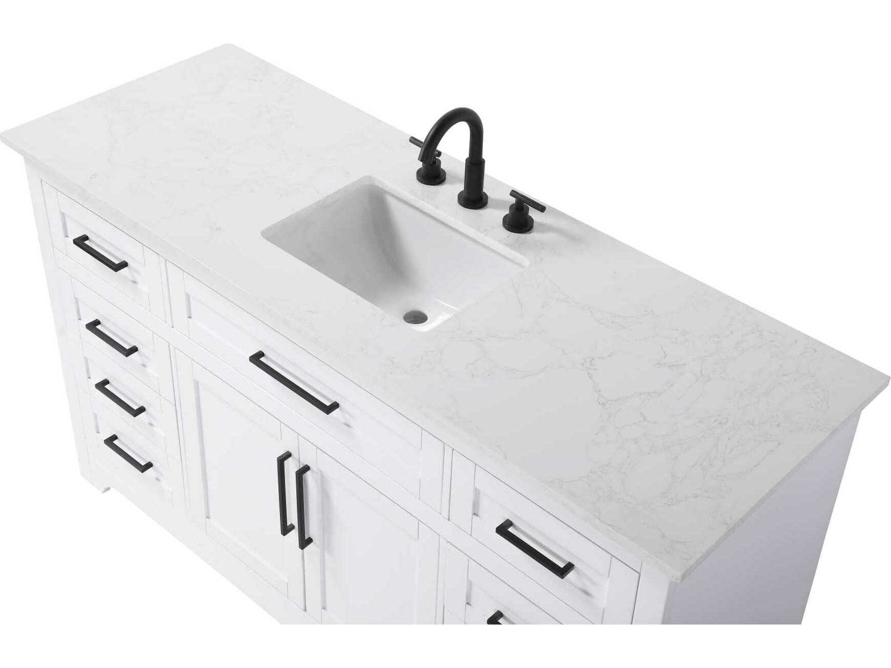 Elegant Lighting Remington 60" White Vanity