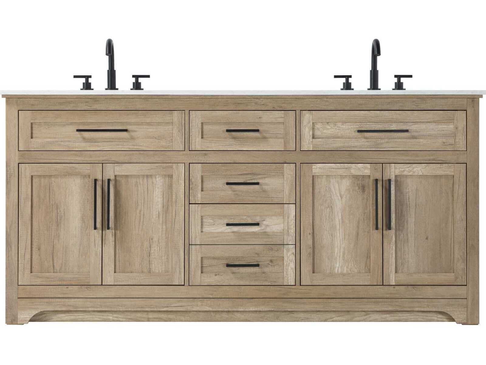 Elegant Lighting Remington 72" Natural Oak Vanity