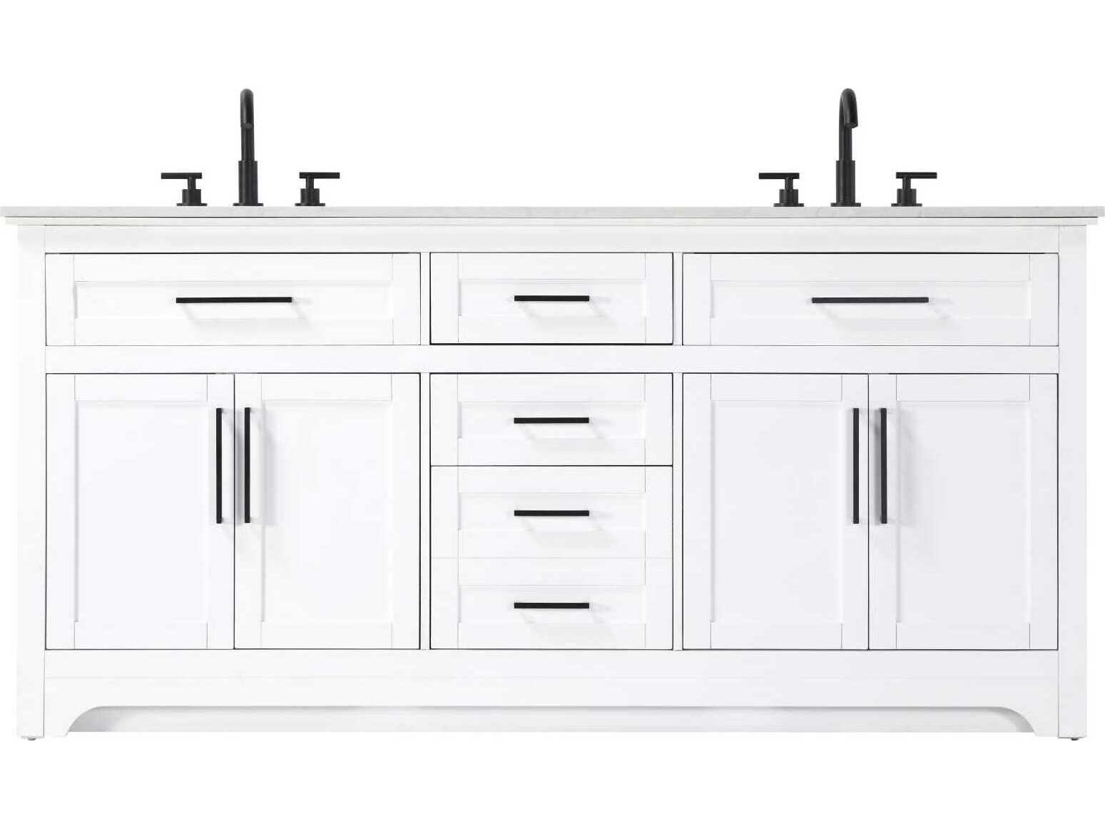 Elegant Lighting Remington 72" White Vanity