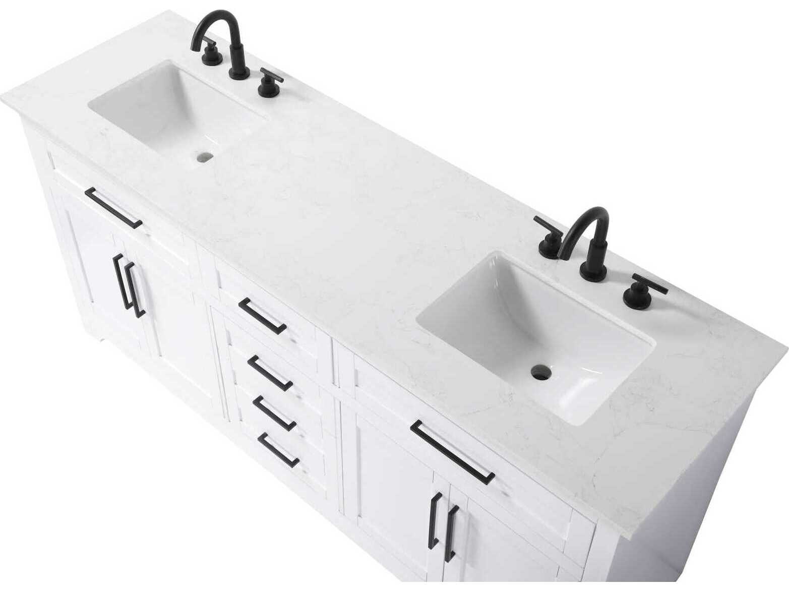 Elegant Lighting Remington 72" White Vanity