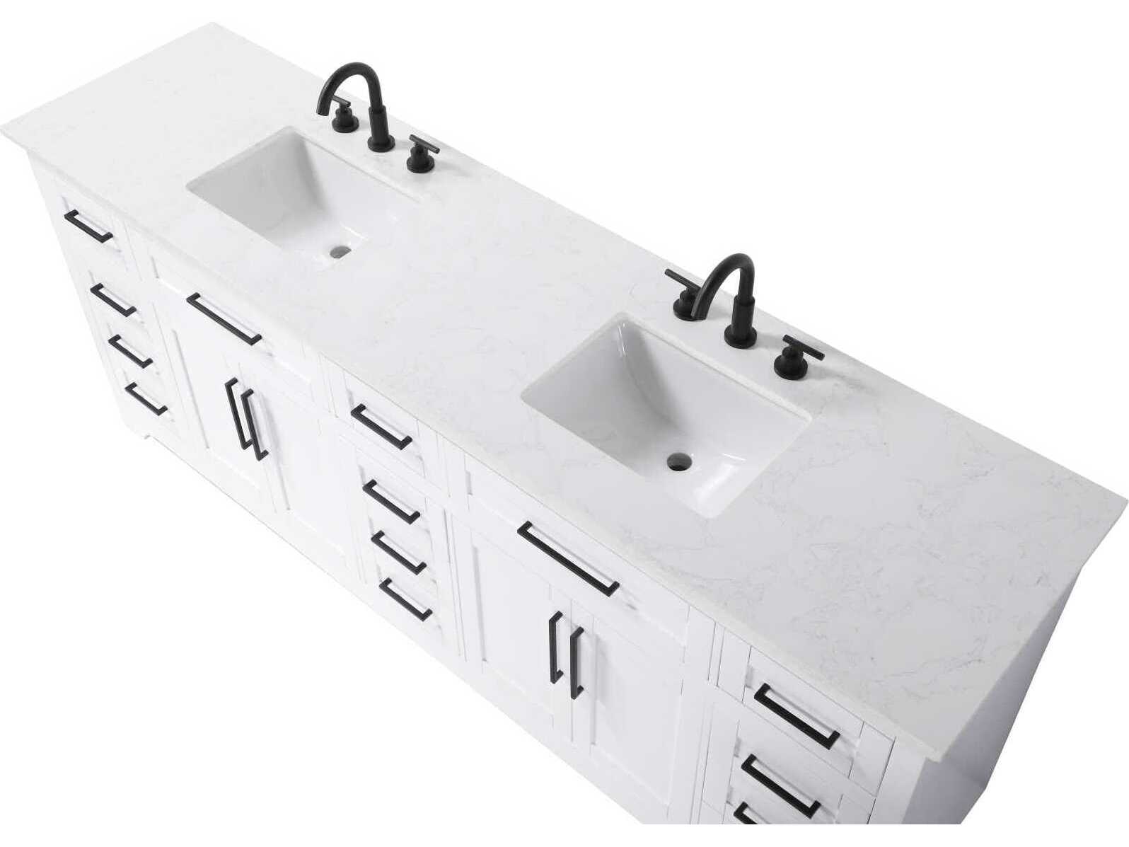 Elegant Lighting Remington 84" White Vanity