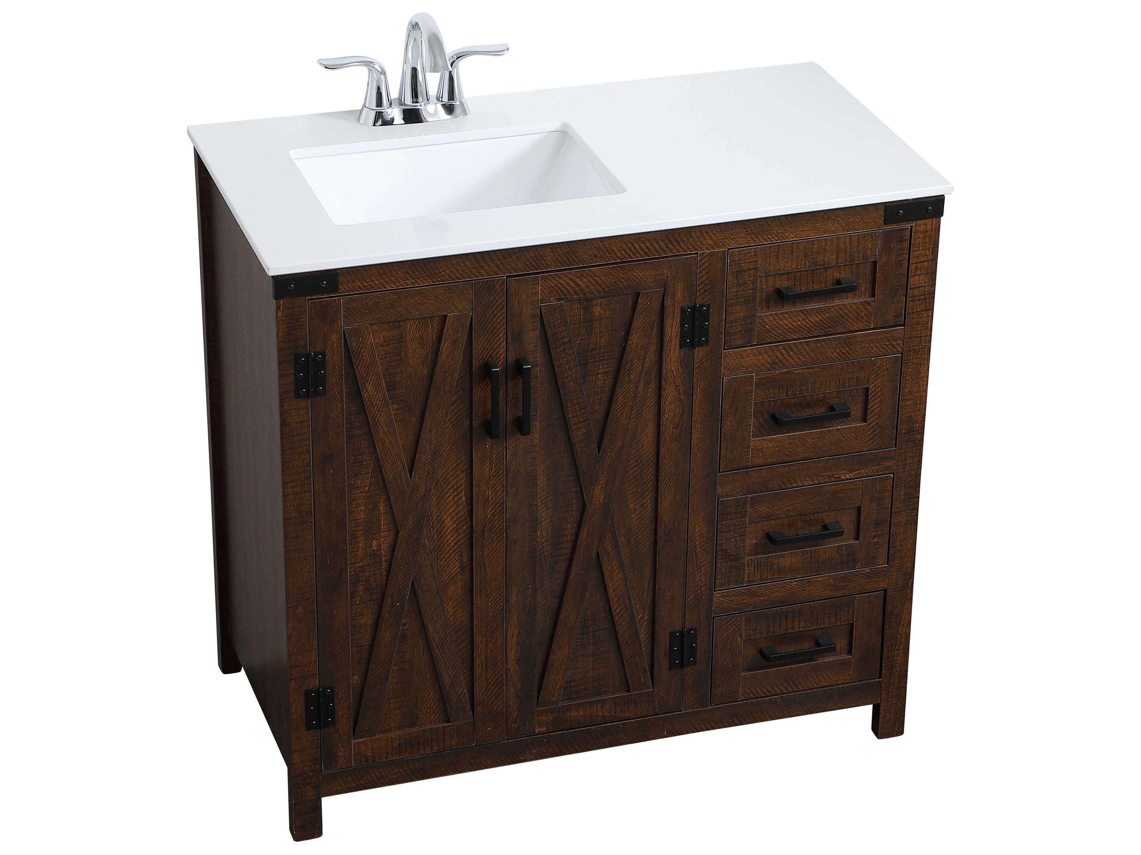 Elegant Lighting Dean Espresso 36" Vanity