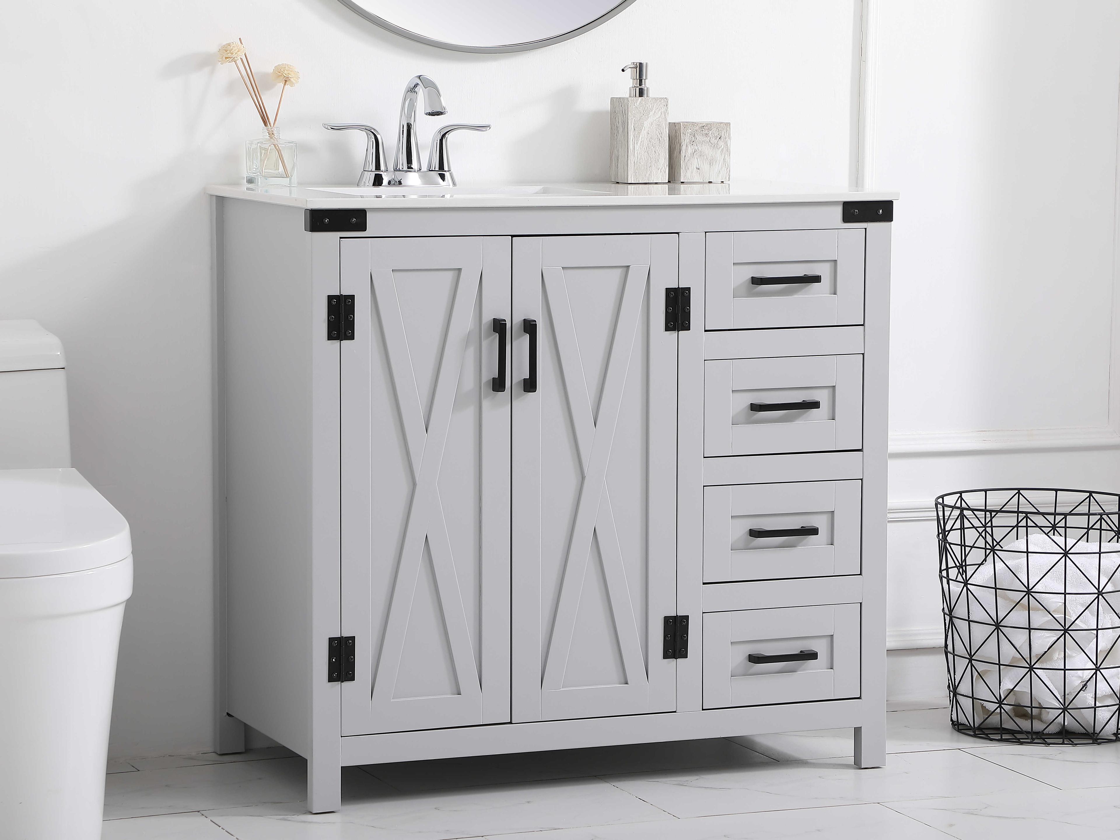 Elegant Lighting Grant Grey 36" Vanity