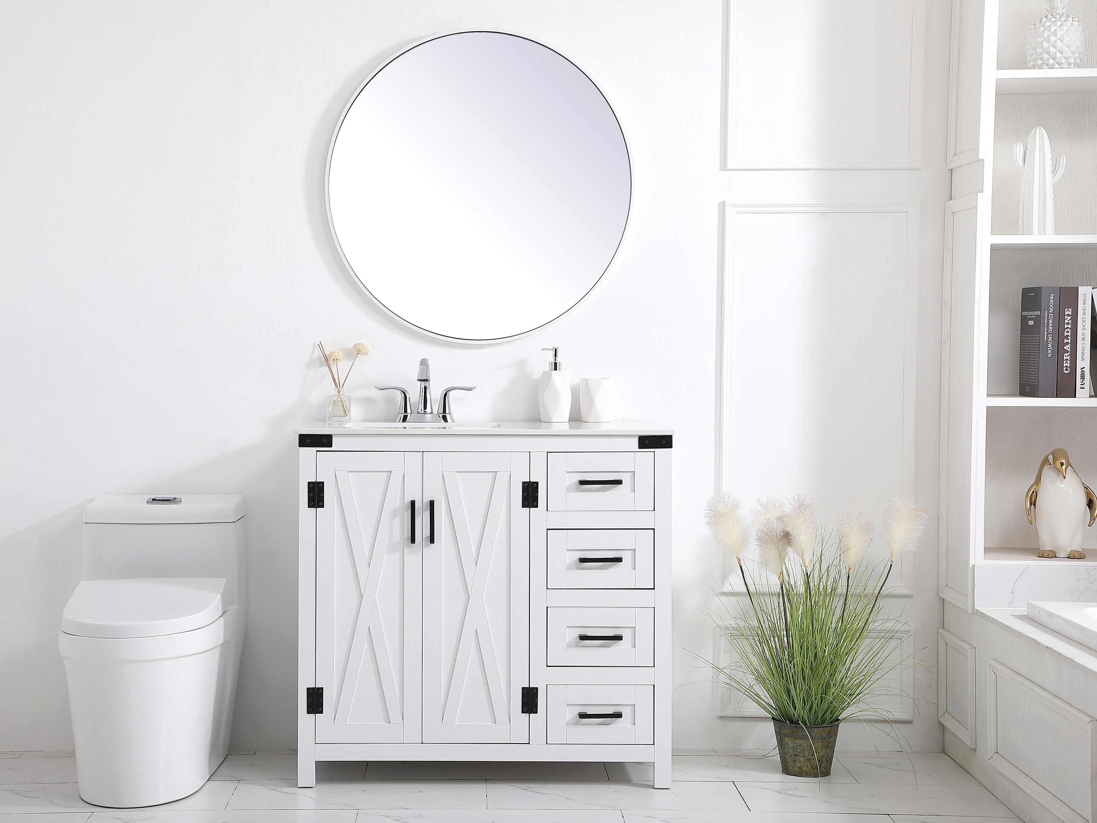 Elegant Lighting Grant White 36" Vanity