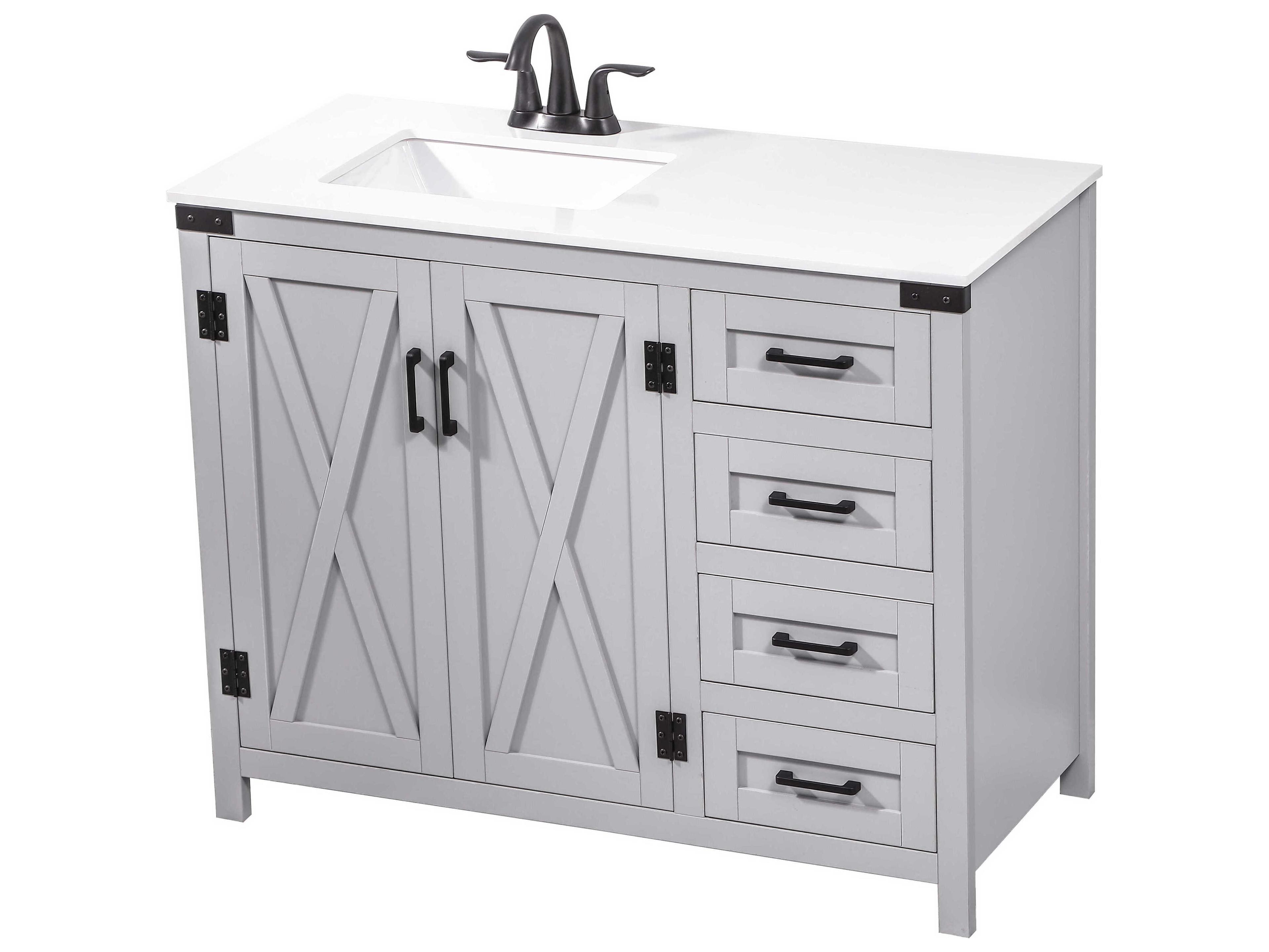 Elegant Lighting Grant Grey 42" Vanity