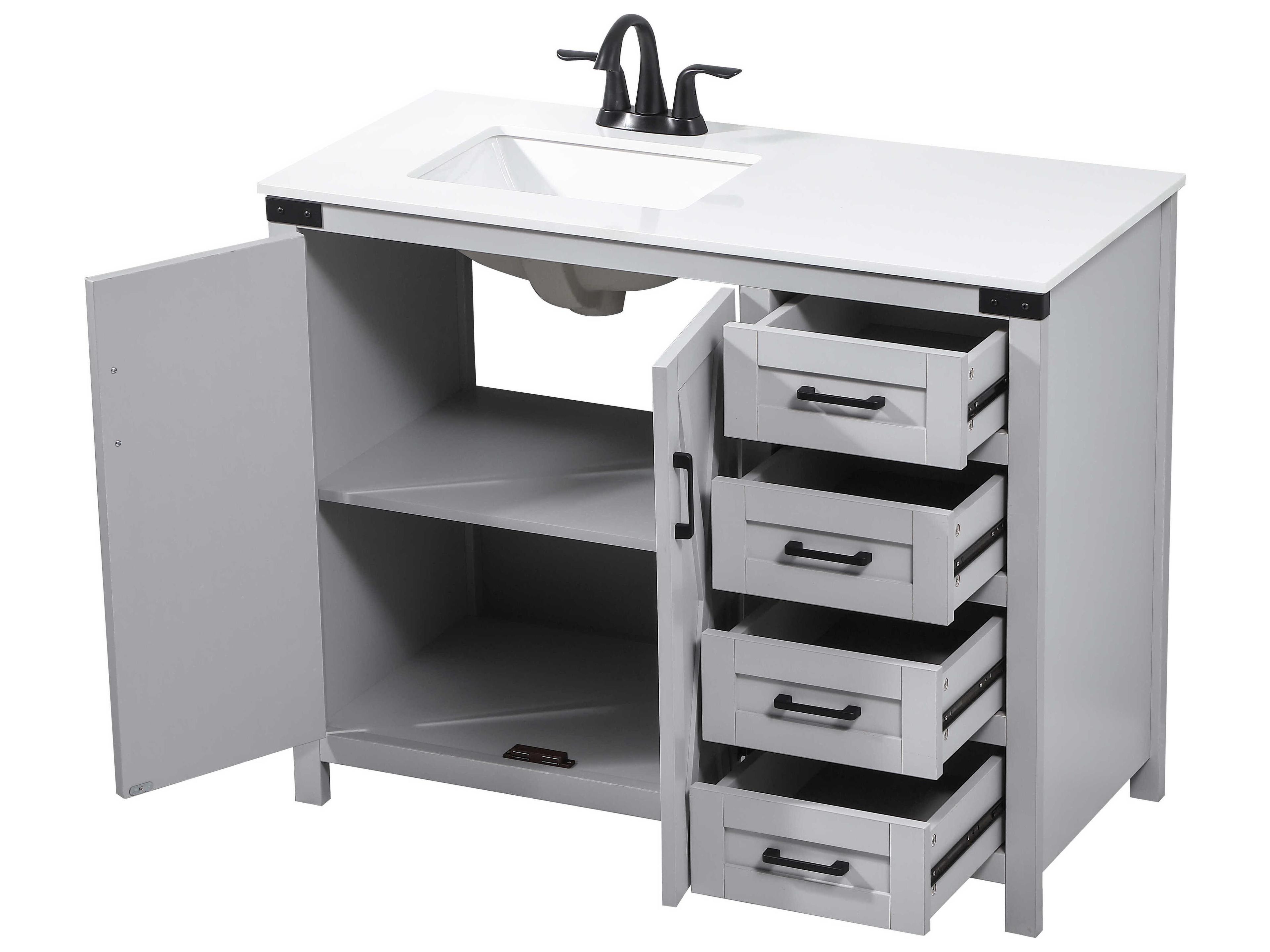 Elegant Lighting Grant Grey 42" Vanity