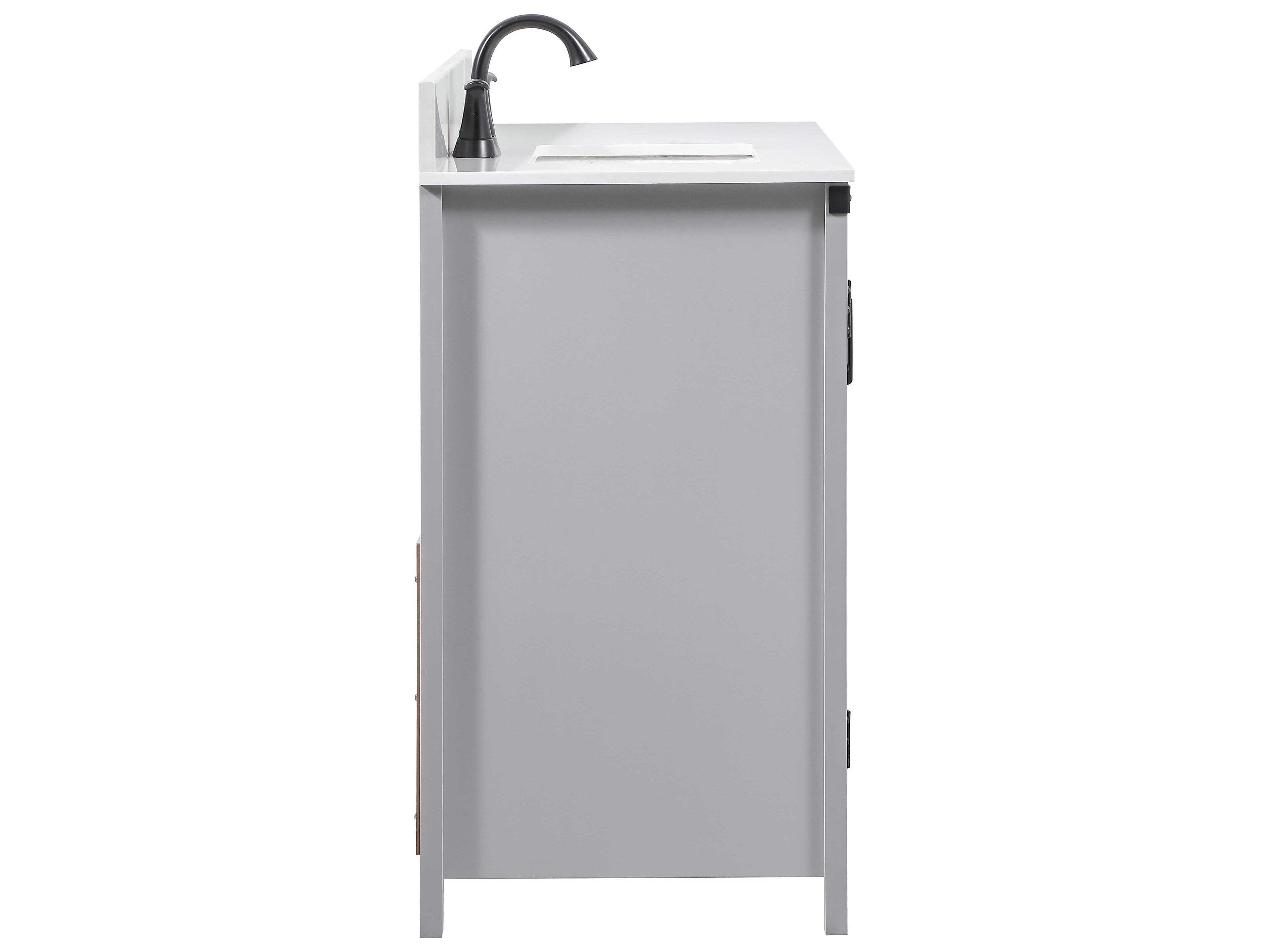 Elegant Lighting Grant Grey 42" Vanity with Backsplash