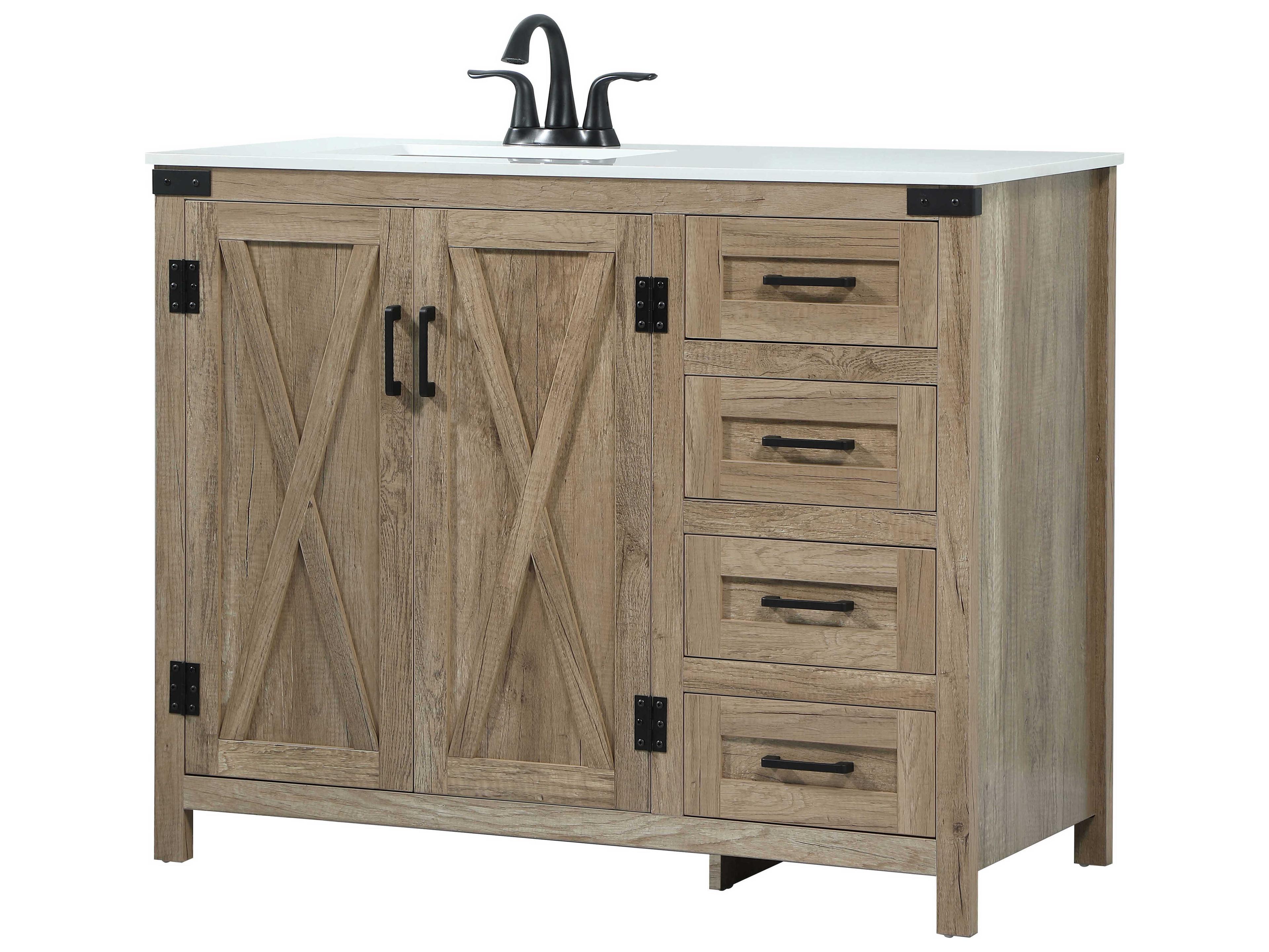 Elegant Lighting Grant Natural Oak 42" Vanity