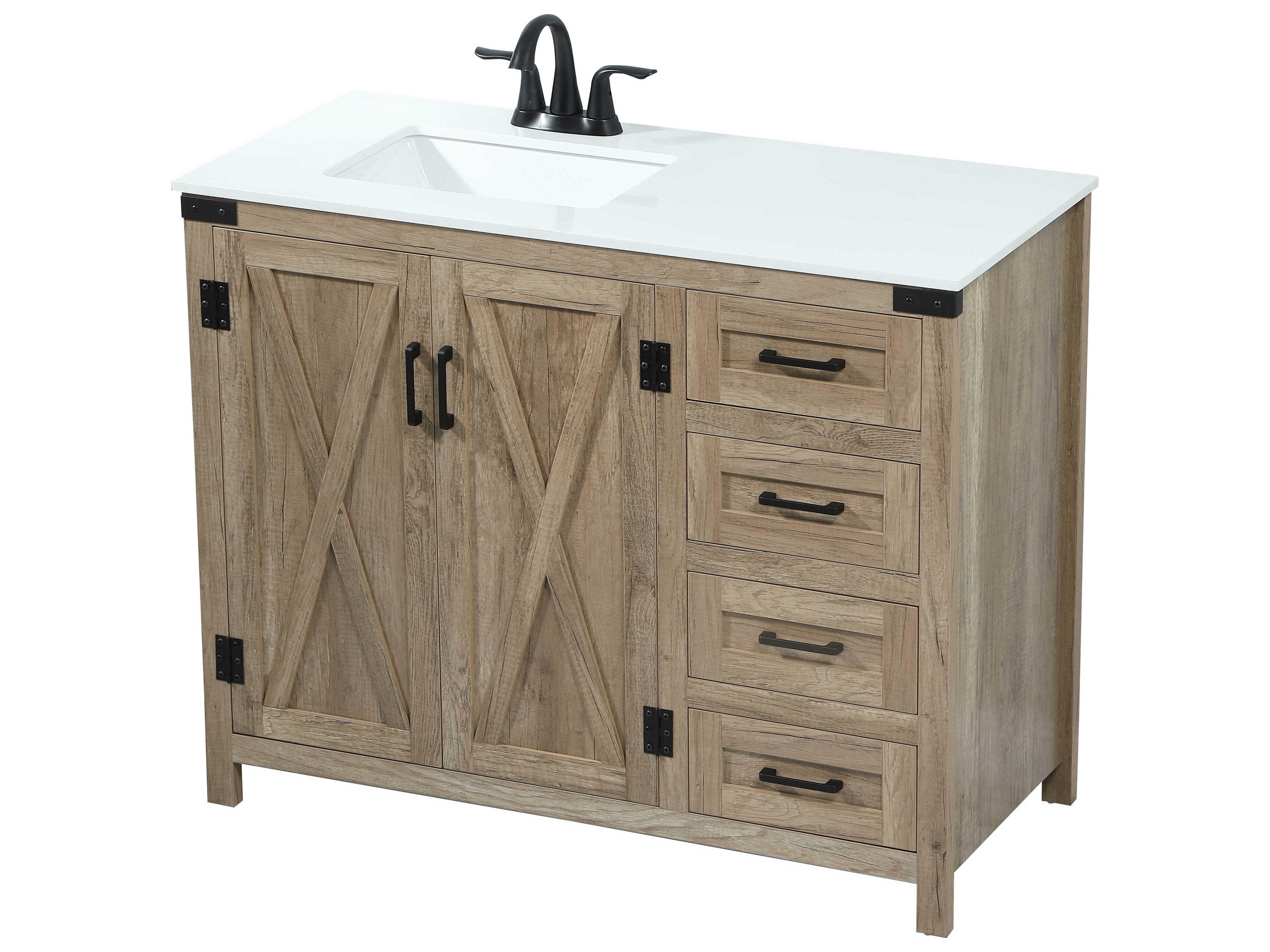 Elegant Lighting Grant Natural Oak 42" Vanity