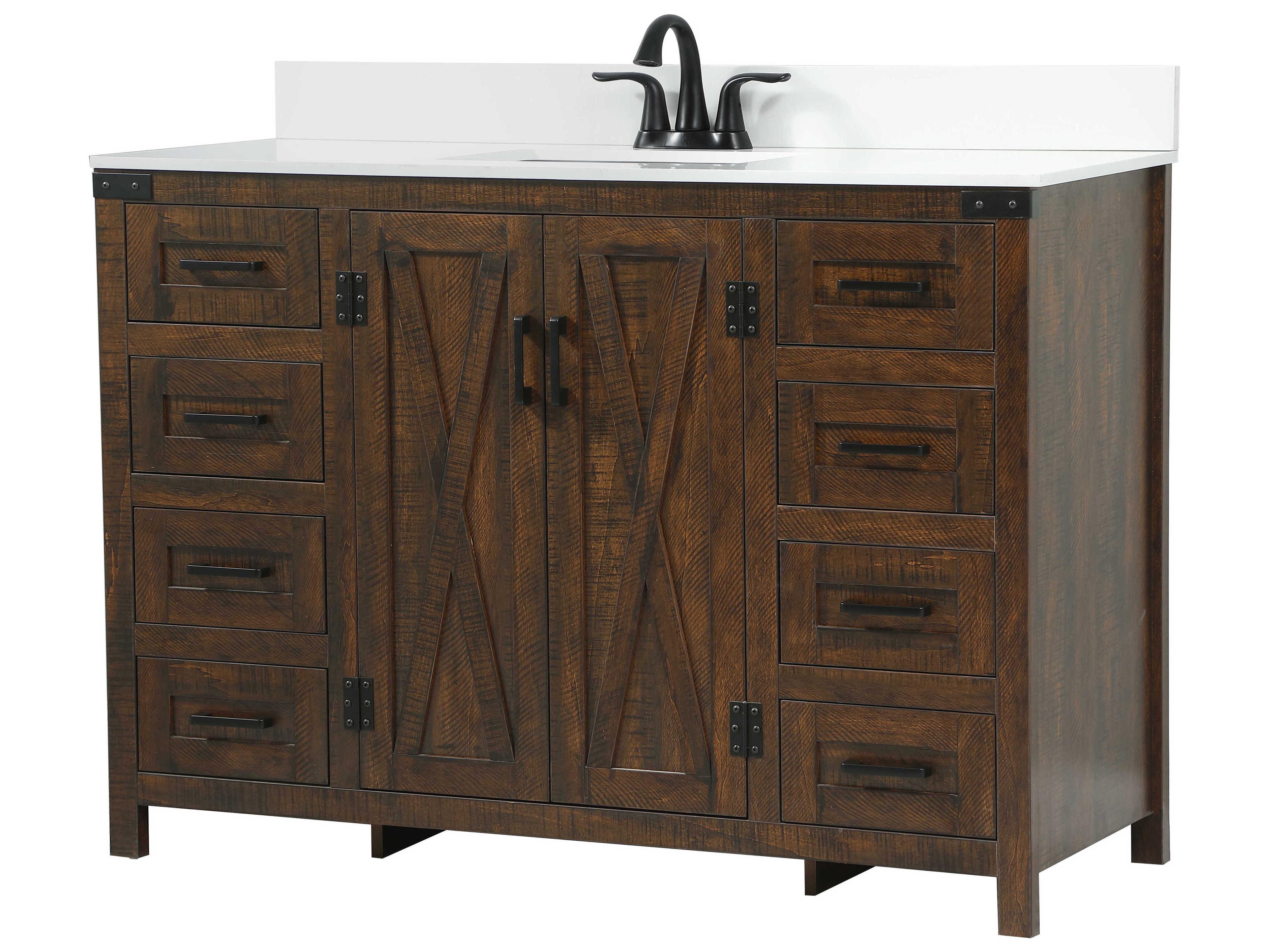 Elegant Lighting Grant Expresso 48" Vanity with Backsplash