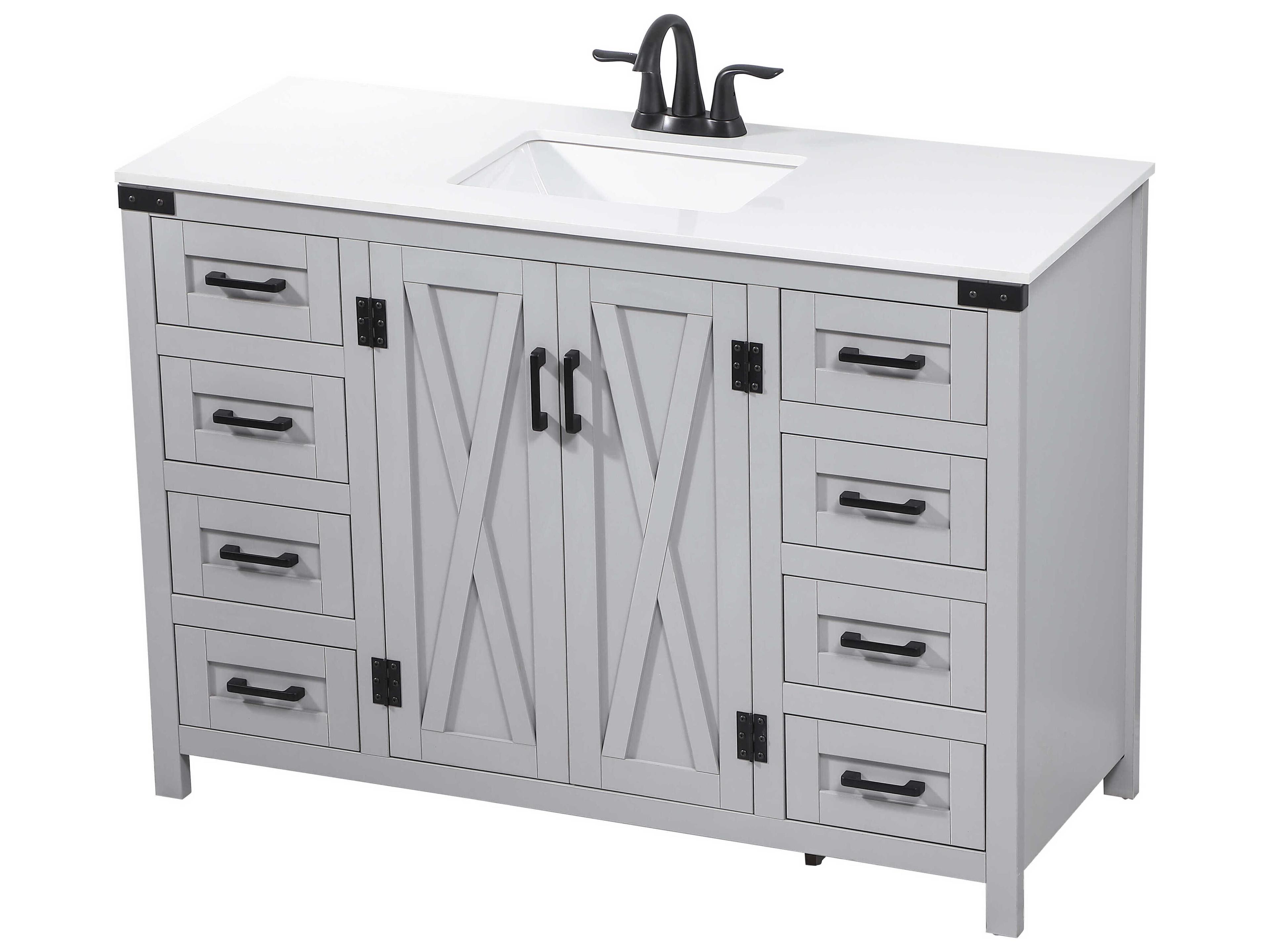 Elegant Lighting Grant Grey 48" Vanity