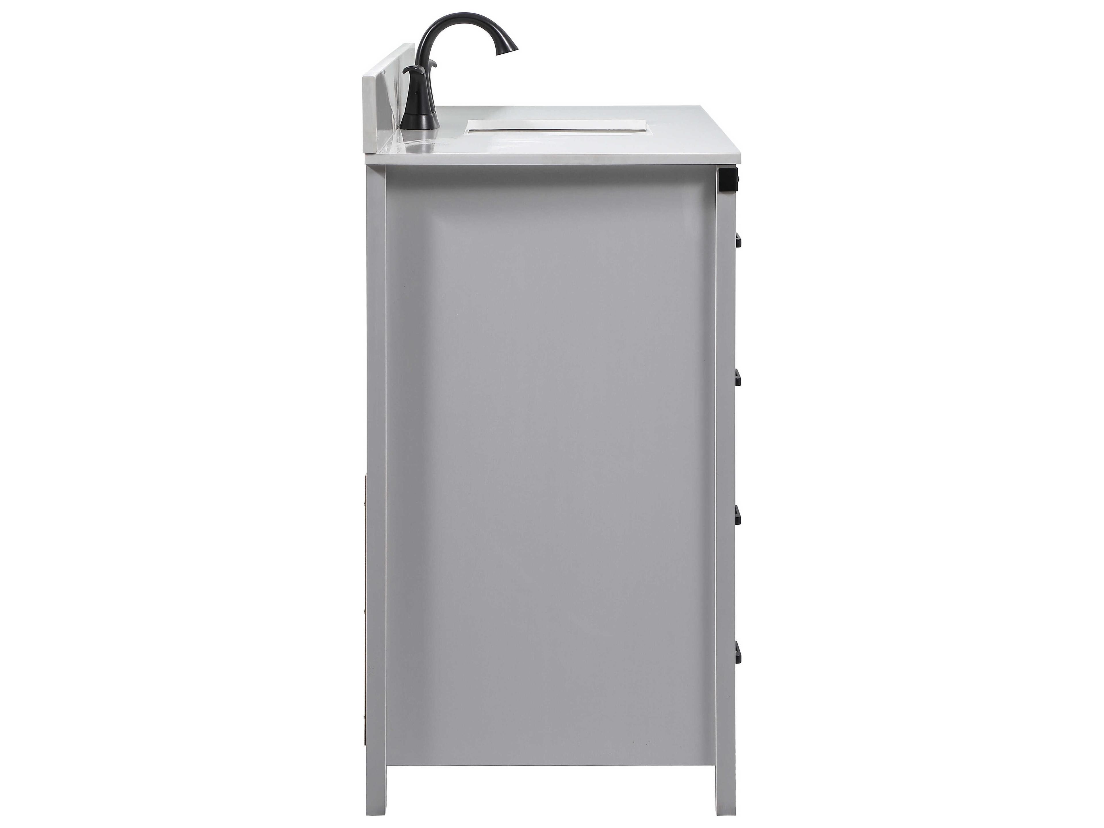 Elegant Lighting Grant Grey 48" Vanity with Backsplash