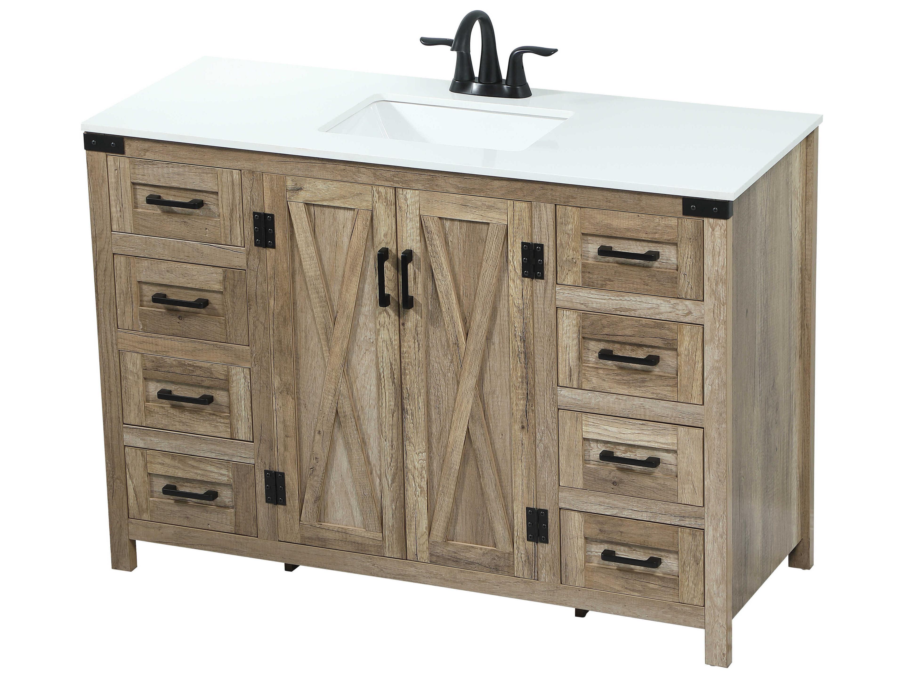 Elegant Lighting Grant Natural Oak 48" Vanity