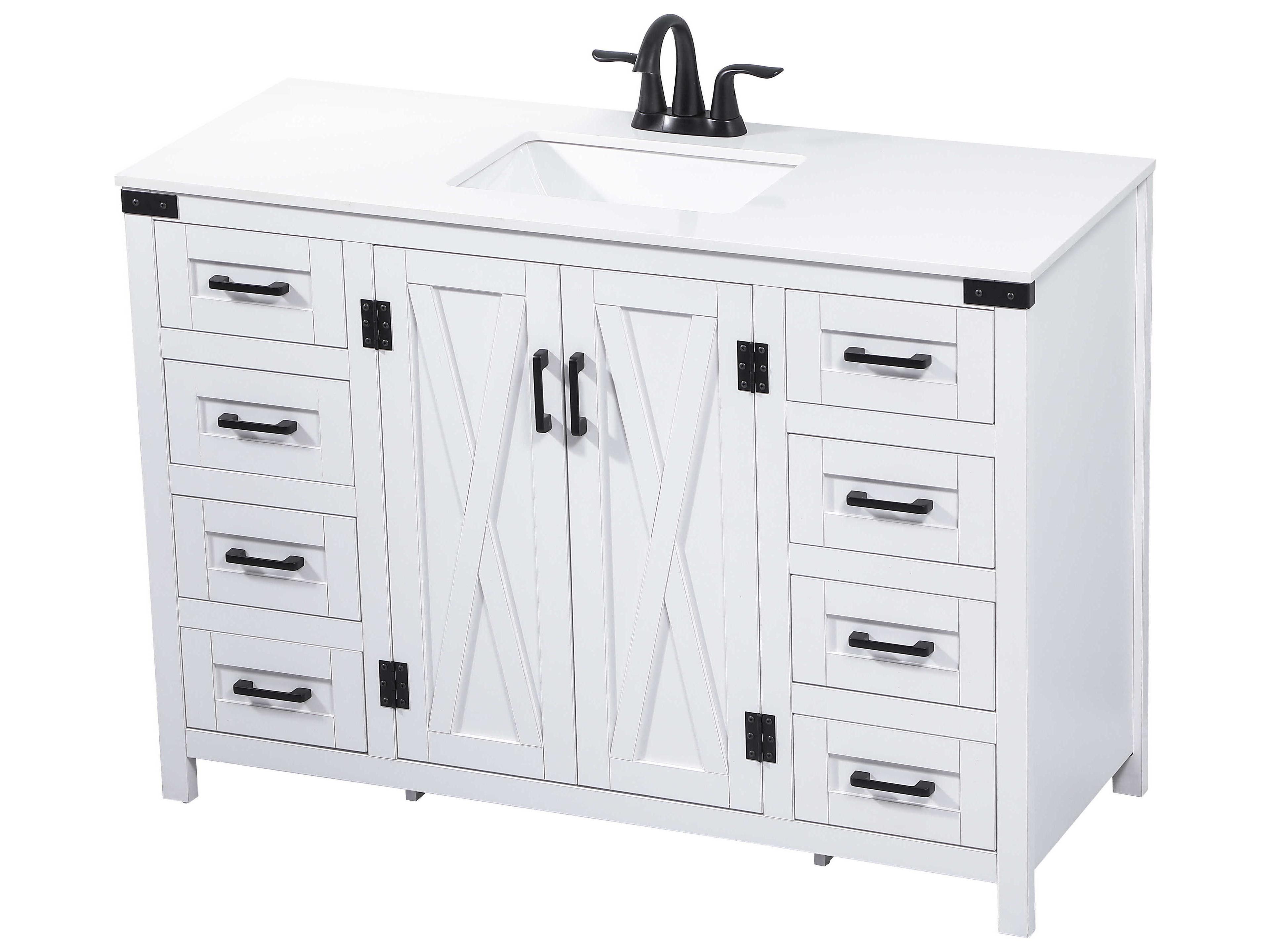 Elegant Lighting Grant White 48" Vanity