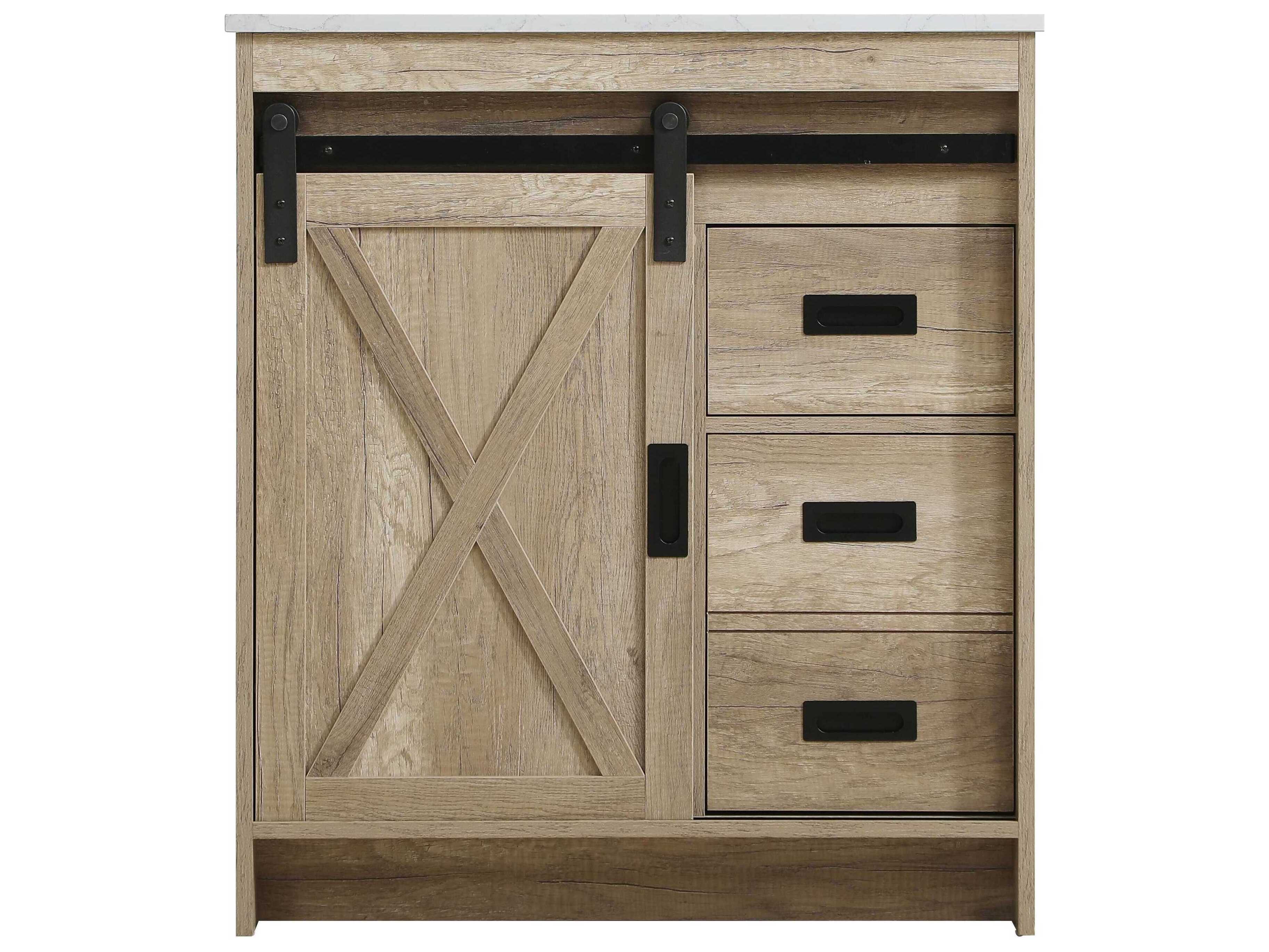 Elegant Lighting Austin Natural Oak 30" Vanity